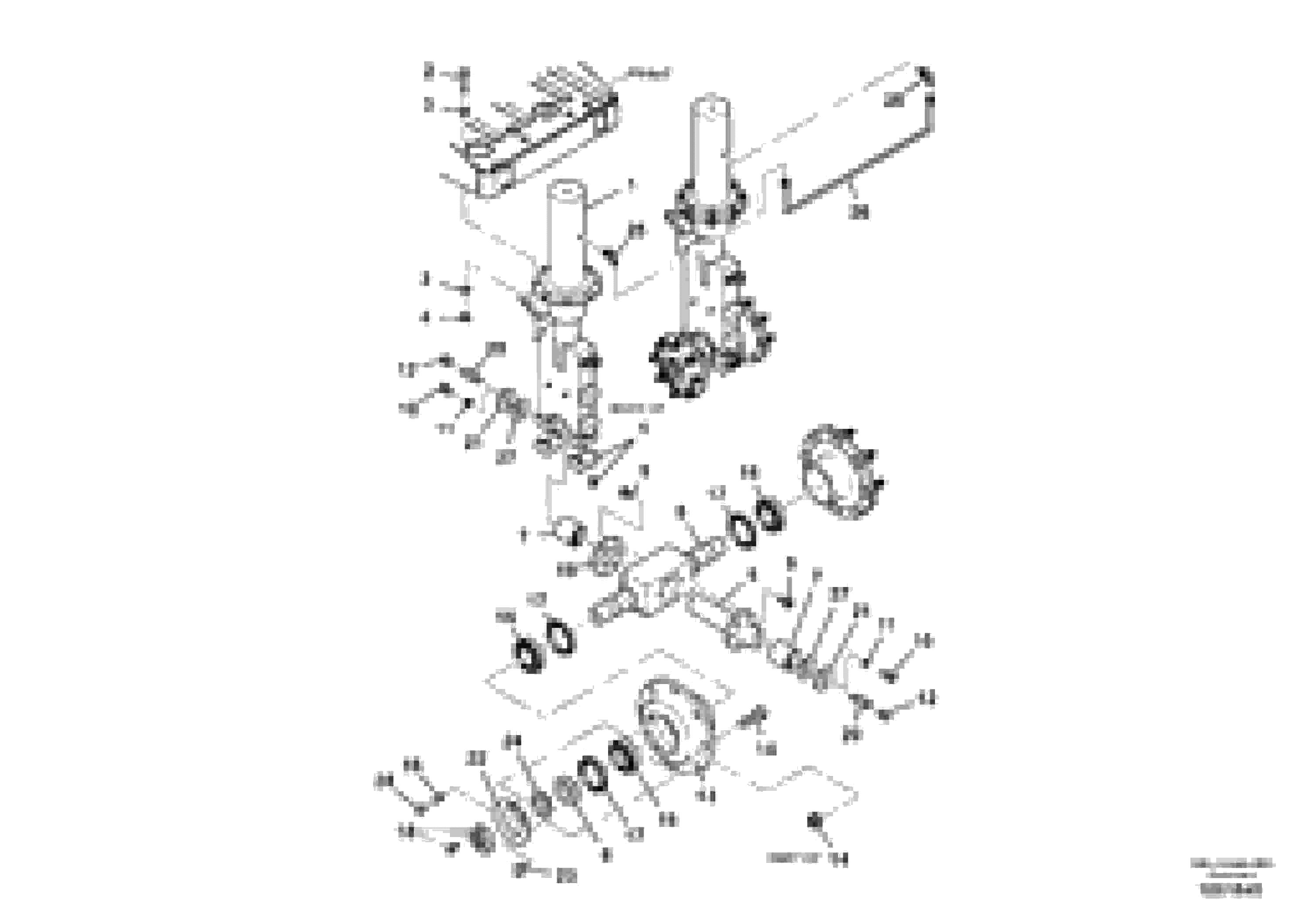Схема запчастей Volvo PT220RH/PT240RH - 48066 Front Drive Installation 