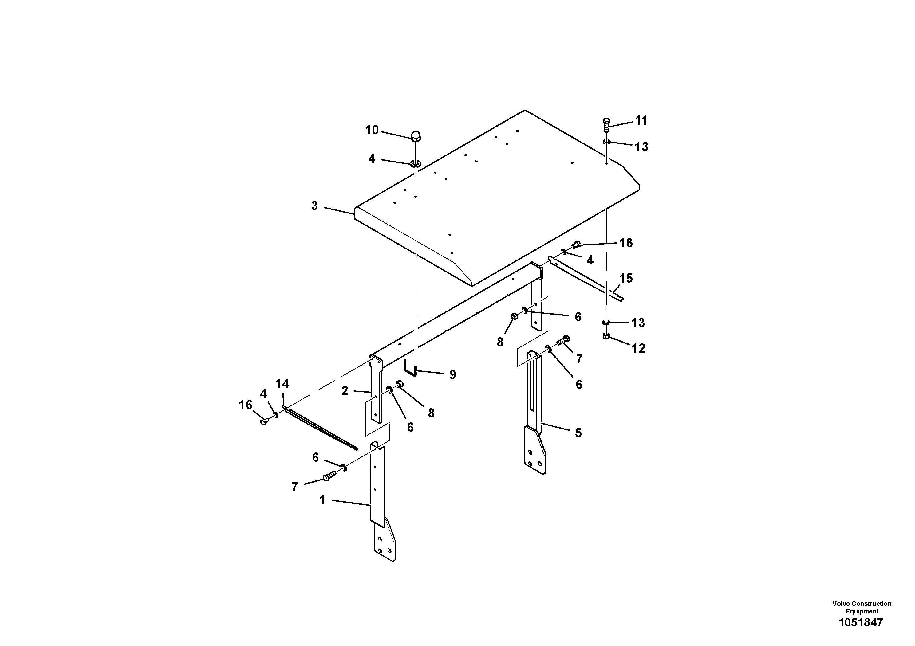 Схема запчастей Volvo PT220RH/PT240RH - 48067 Sunshade Assembly 