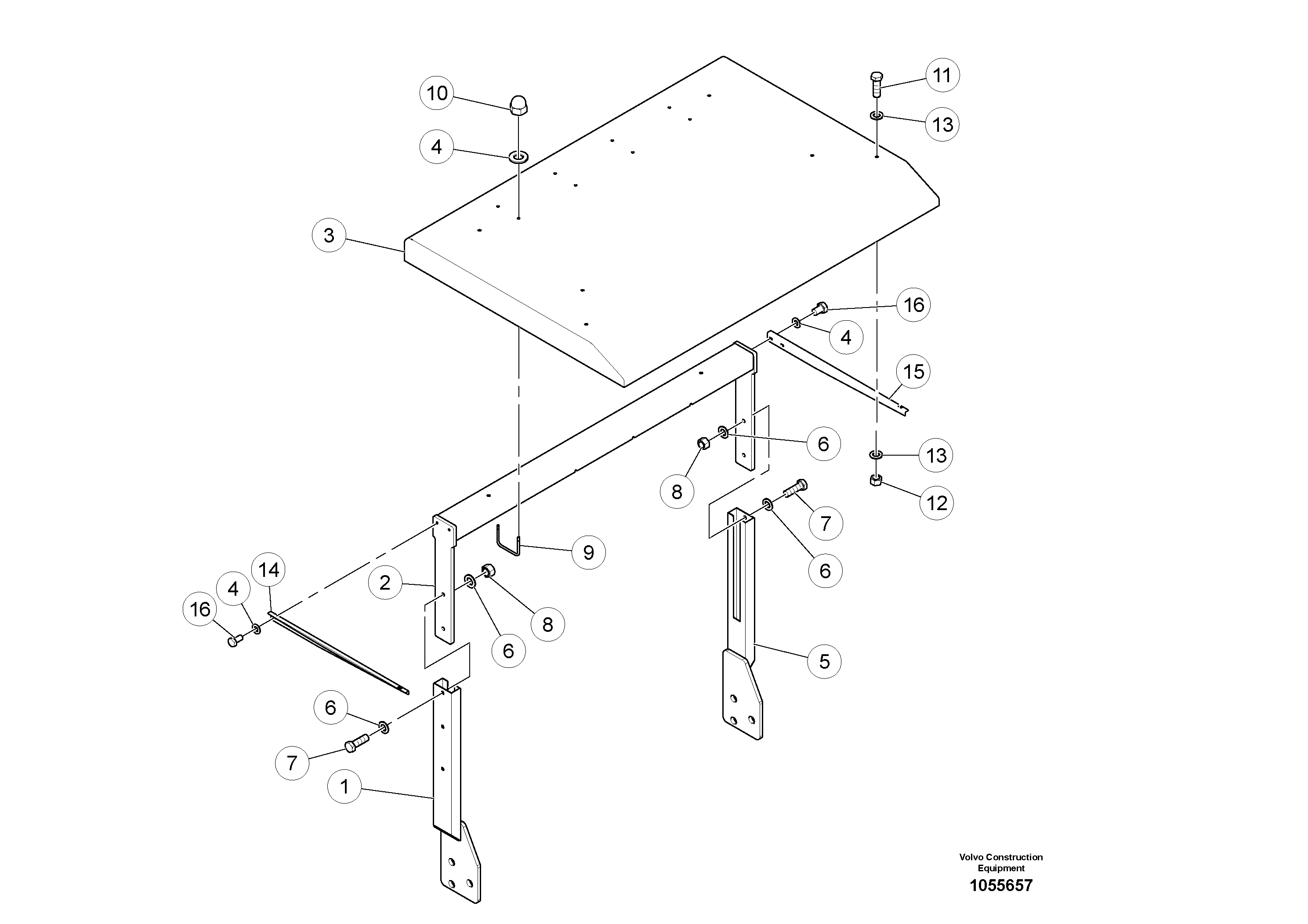 Схема запчастей Volvo PT220RH/PT240RH - 59171 Sunshade Installation 
