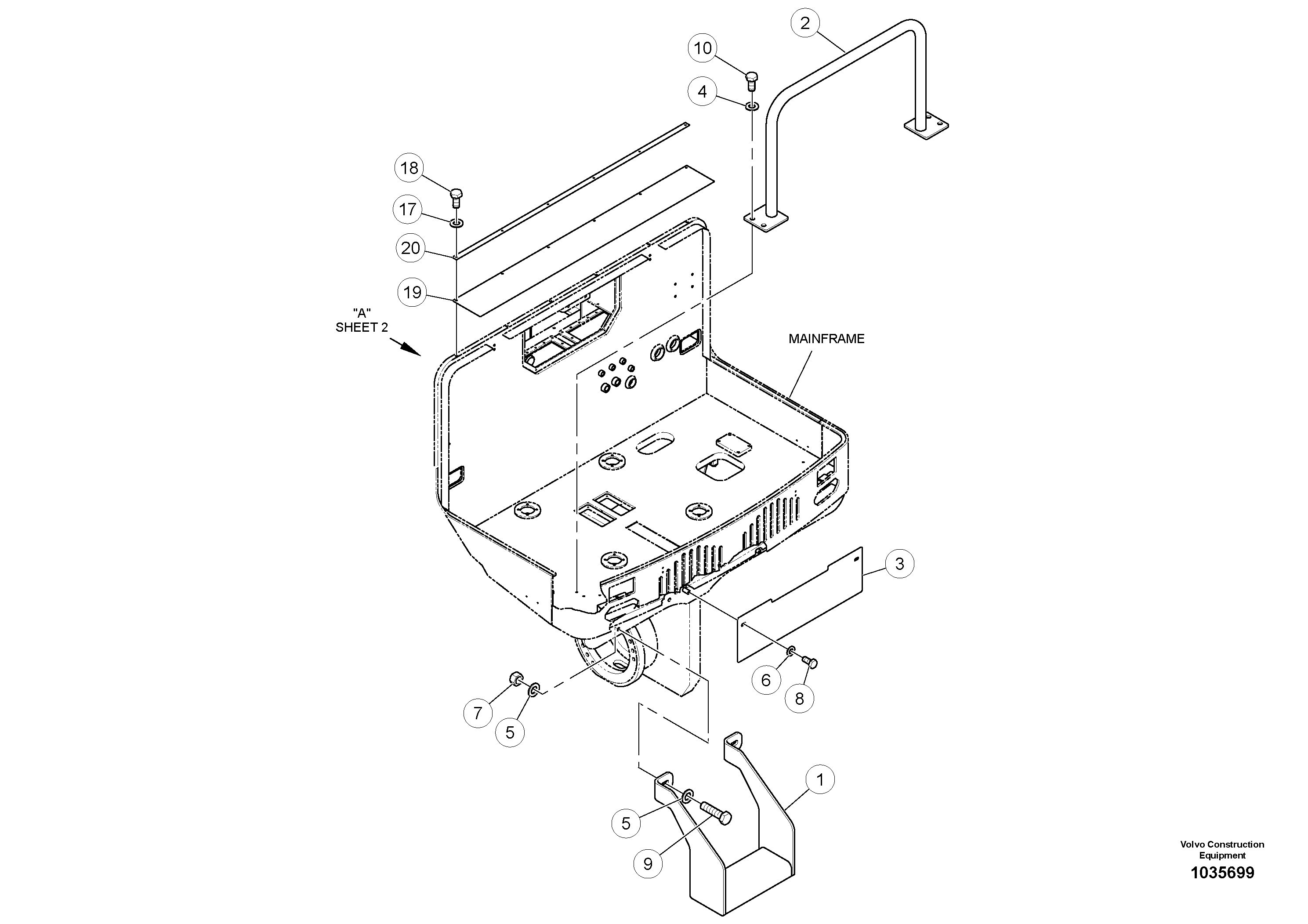 Схема запчастей Volvo PT220RH/PT240RH - 101691 Accessories Installation 