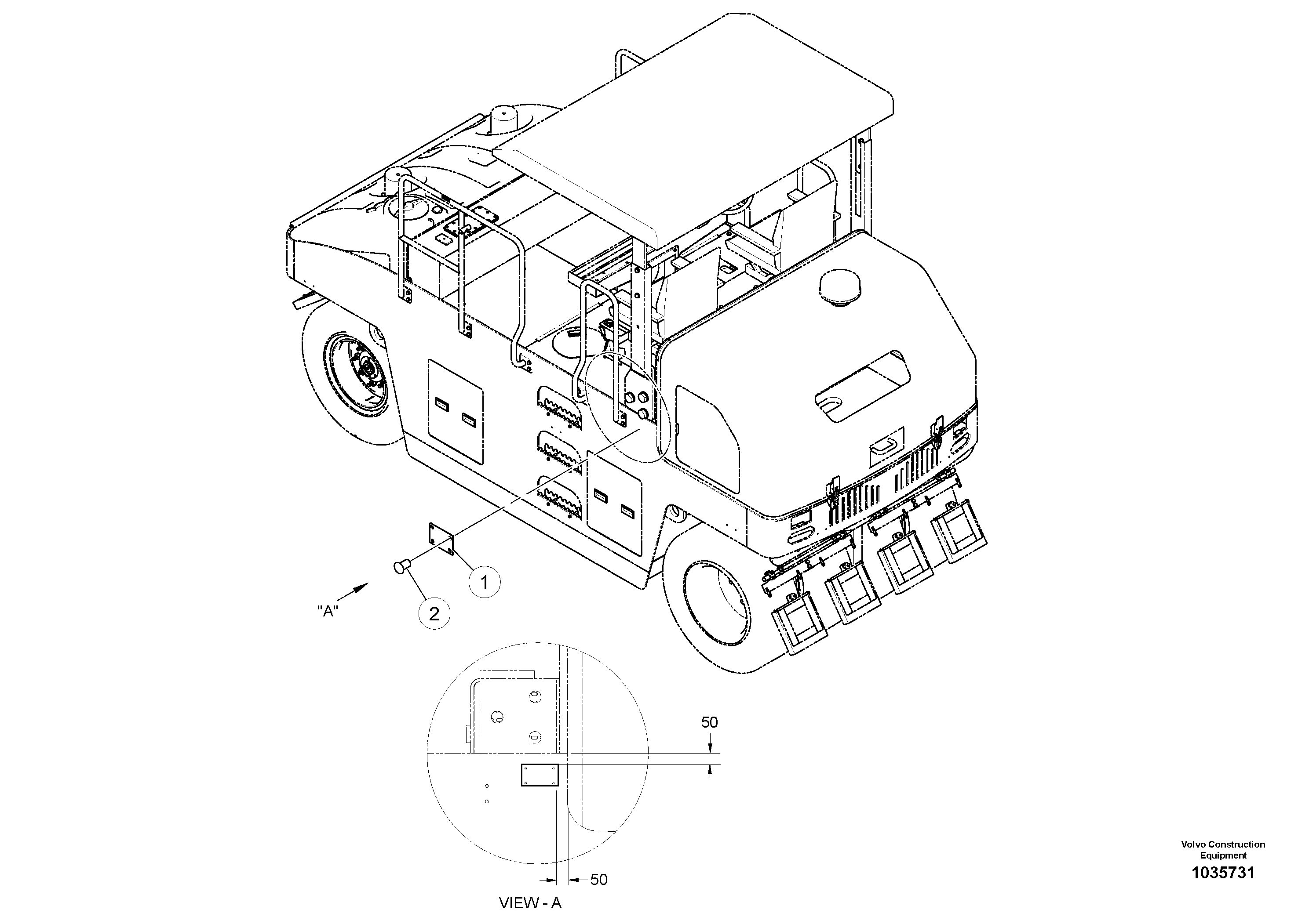 Схема запчастей Volvo PT220RH/PT240RH - 40891 Serial Number Plate Installation 