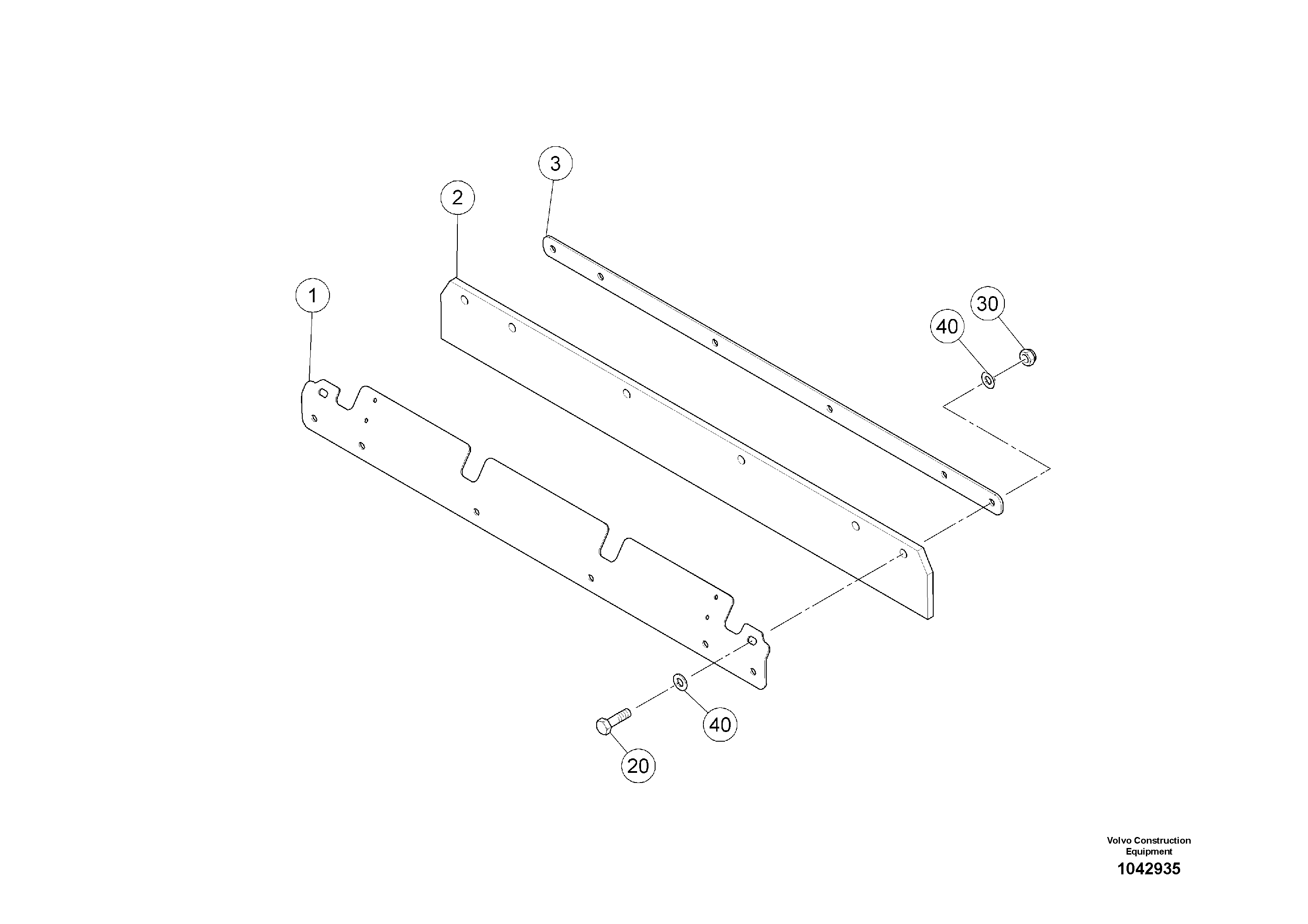 Схема запчастей Volvo DD22 S/N 20784 - - 73887 Scraper Outside 