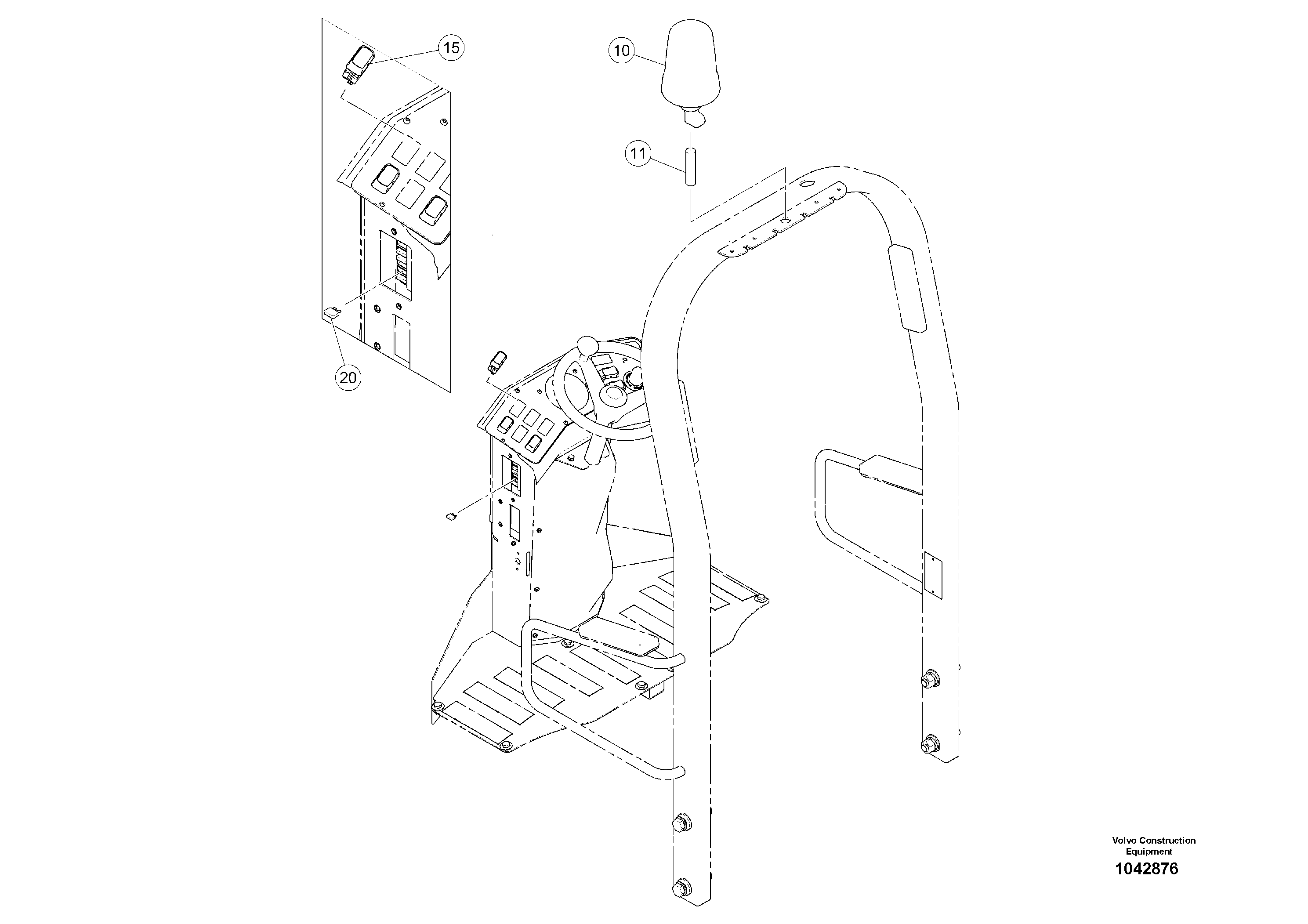 Схема запчастей Volvo DD24 S/N 20661 - - 15078 rotating beacon 