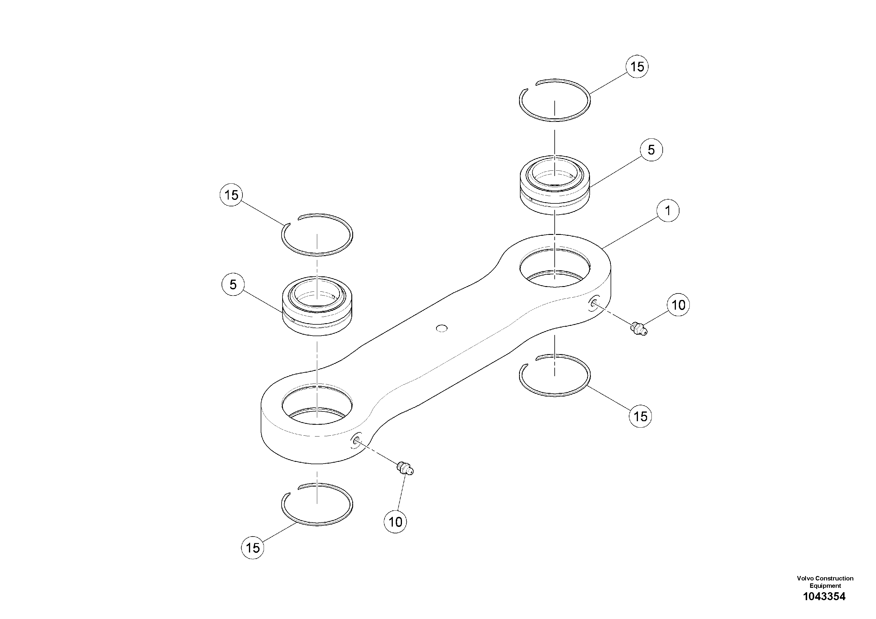 Схема запчастей Volvo DD24 S/N 20661 - - 78038 Swivel Link 
