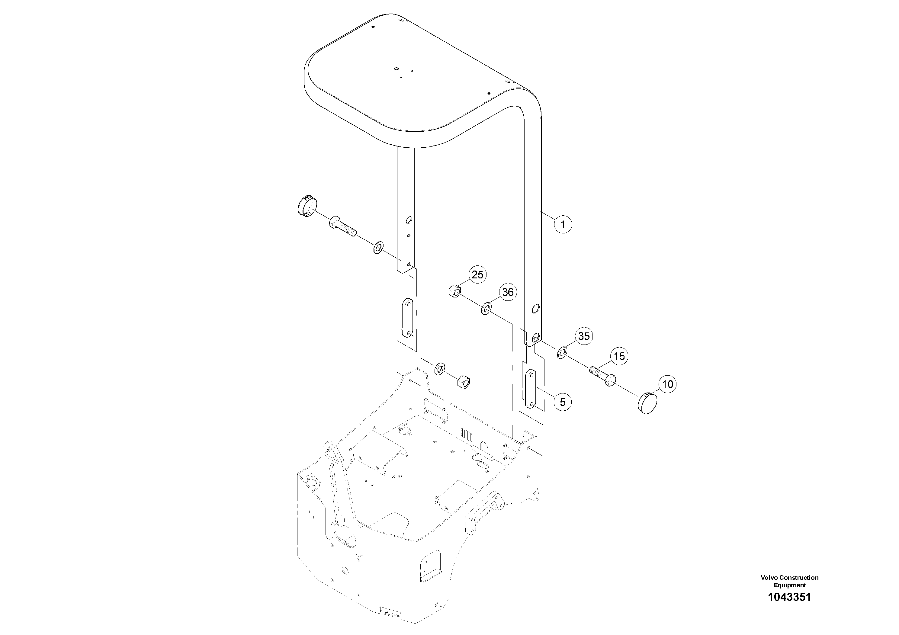 Схема запчастей Volvo DD24 S/N 20661 - - 10169 FOPS kit 