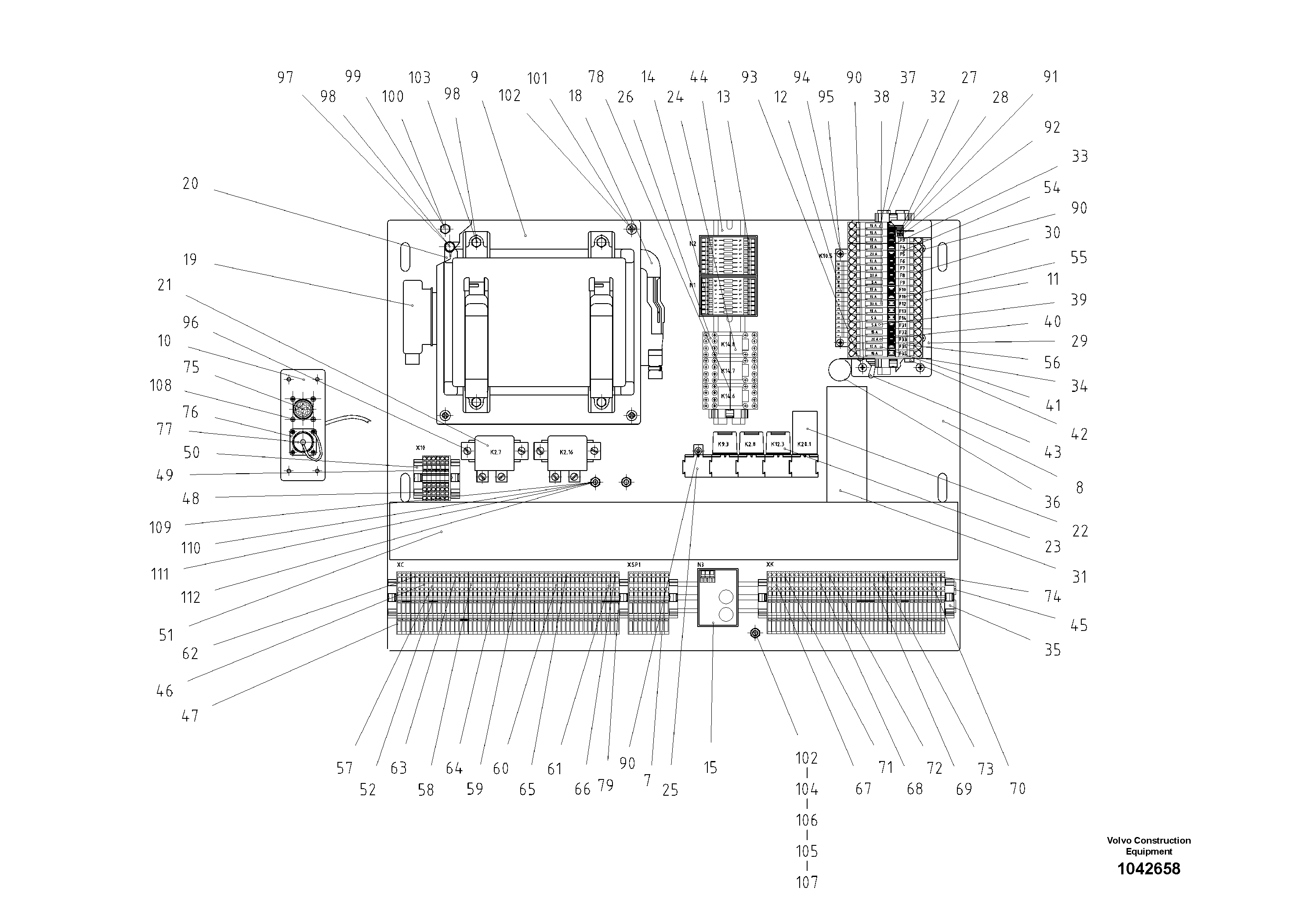 Схема запчастей Volvo DD85 S/N 21362 - - 59526 main distributor 