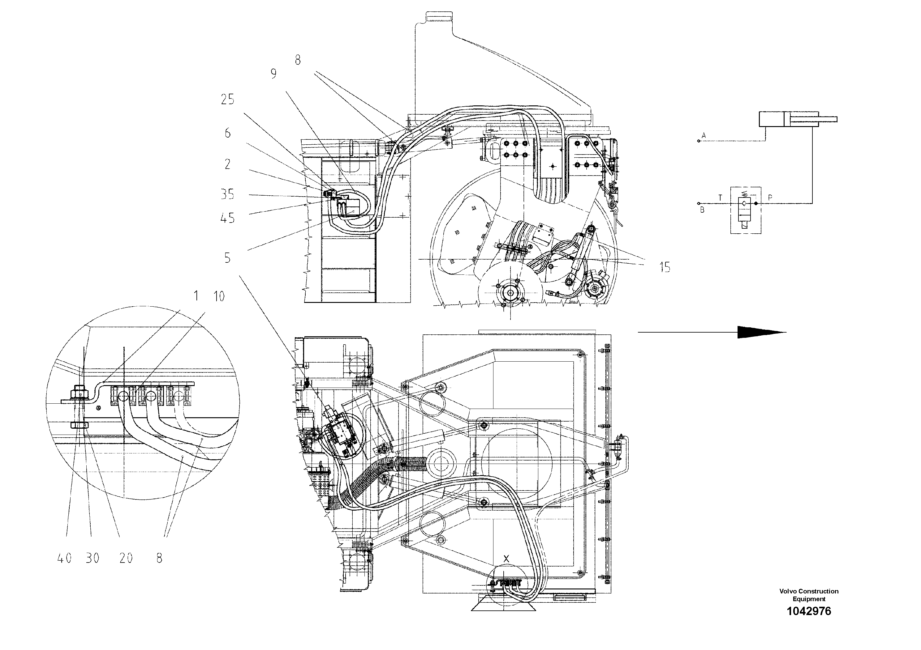 Схема запчастей Volvo DD85 S/N 21362 - - 56920 Hydraulics Edge cutter 