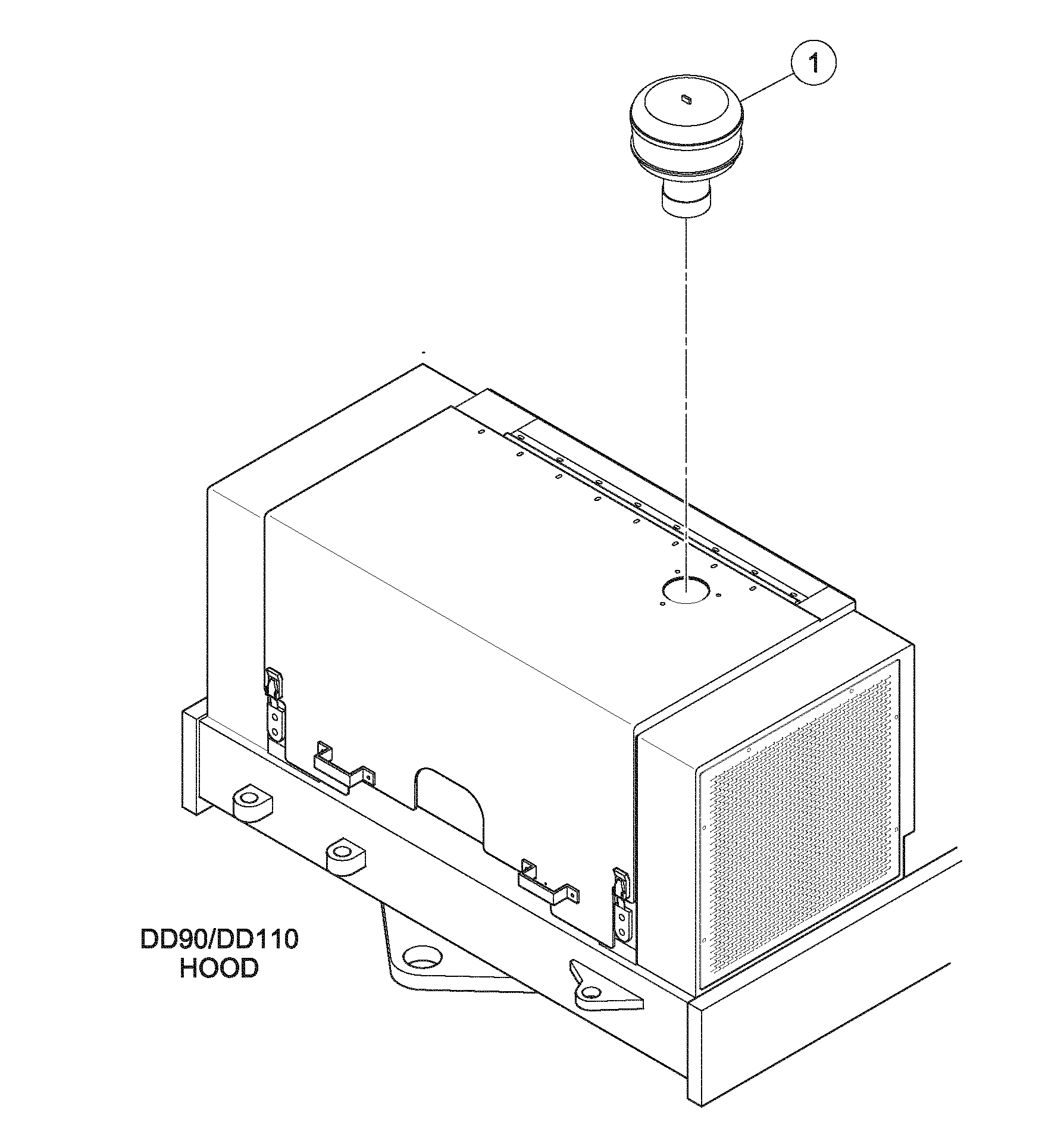 Схема запчастей Volvo DD126HF S/N 53537 - - 90865 Precleaner 