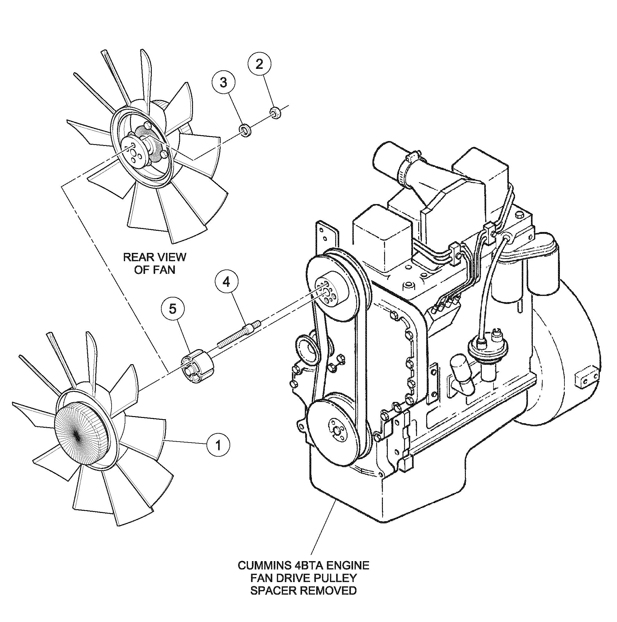 Схема запчастей Volvo DD126HF S/N 53537 - - 84050 Fan Assembly 