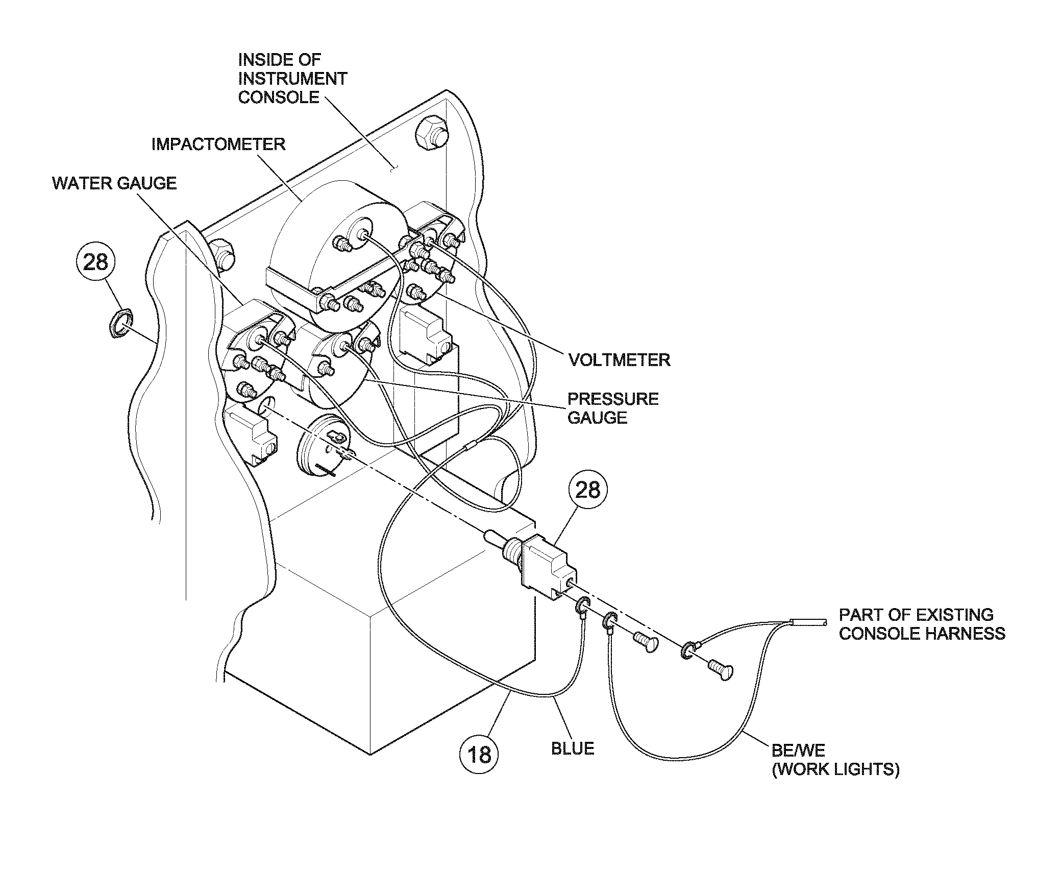 Схема запчастей Volvo DD126HF S/N 53537 - - 91238 HID/work light installation 