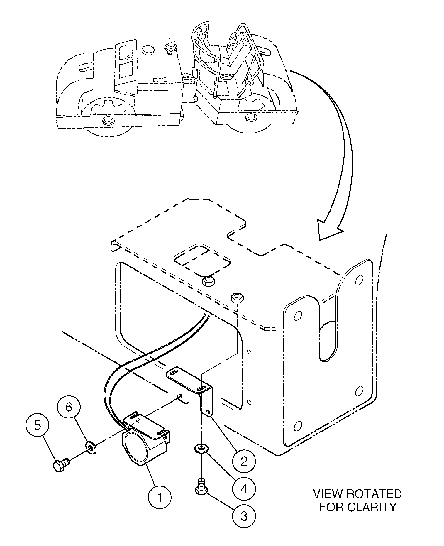 Схема запчастей Volvo DD126HF S/N 53537 - - 90616 Back-up Alarm Installation 