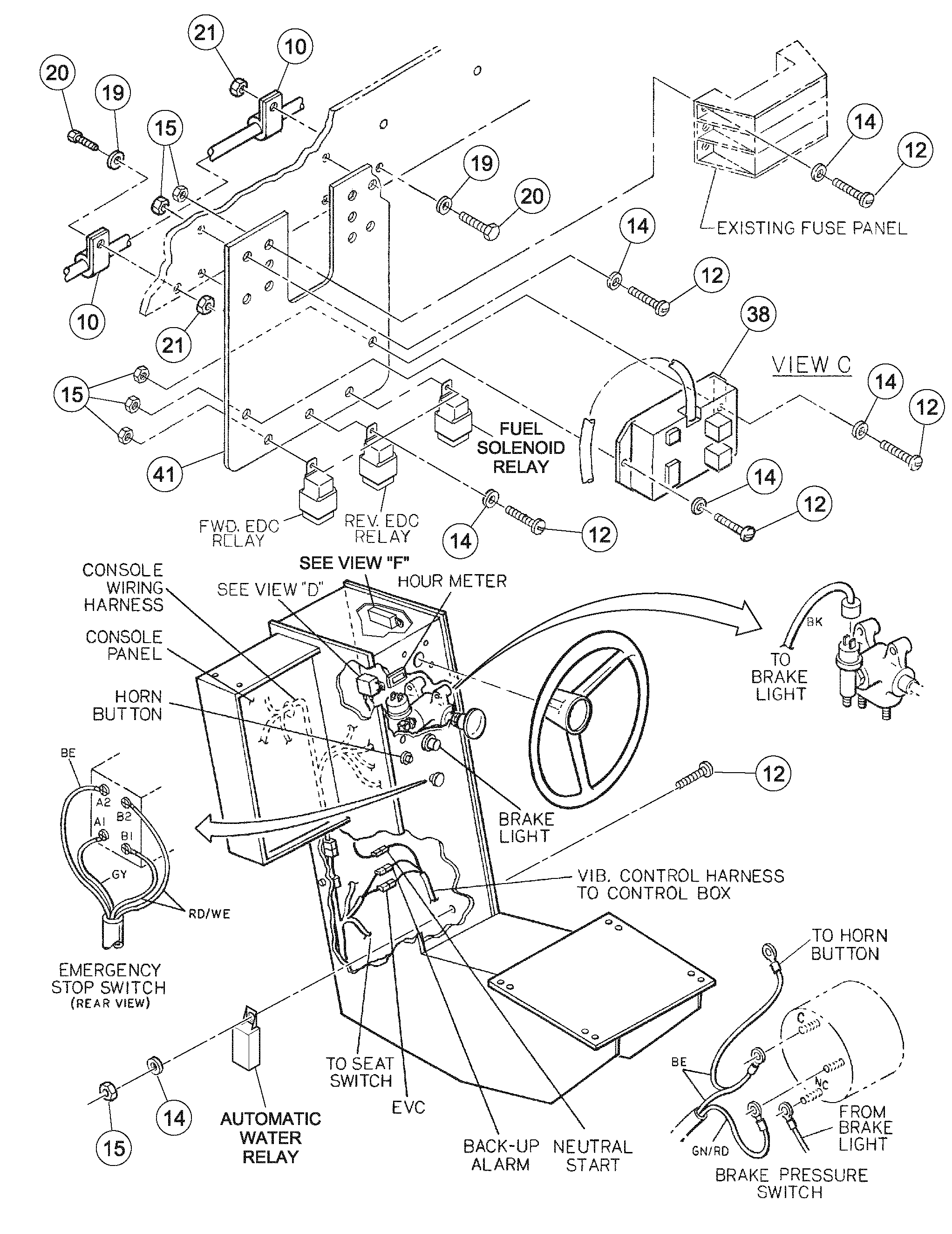 Схема запчастей Volvo DD126HF S/N 53537 - - 84961 Main Cable Harness Installation 