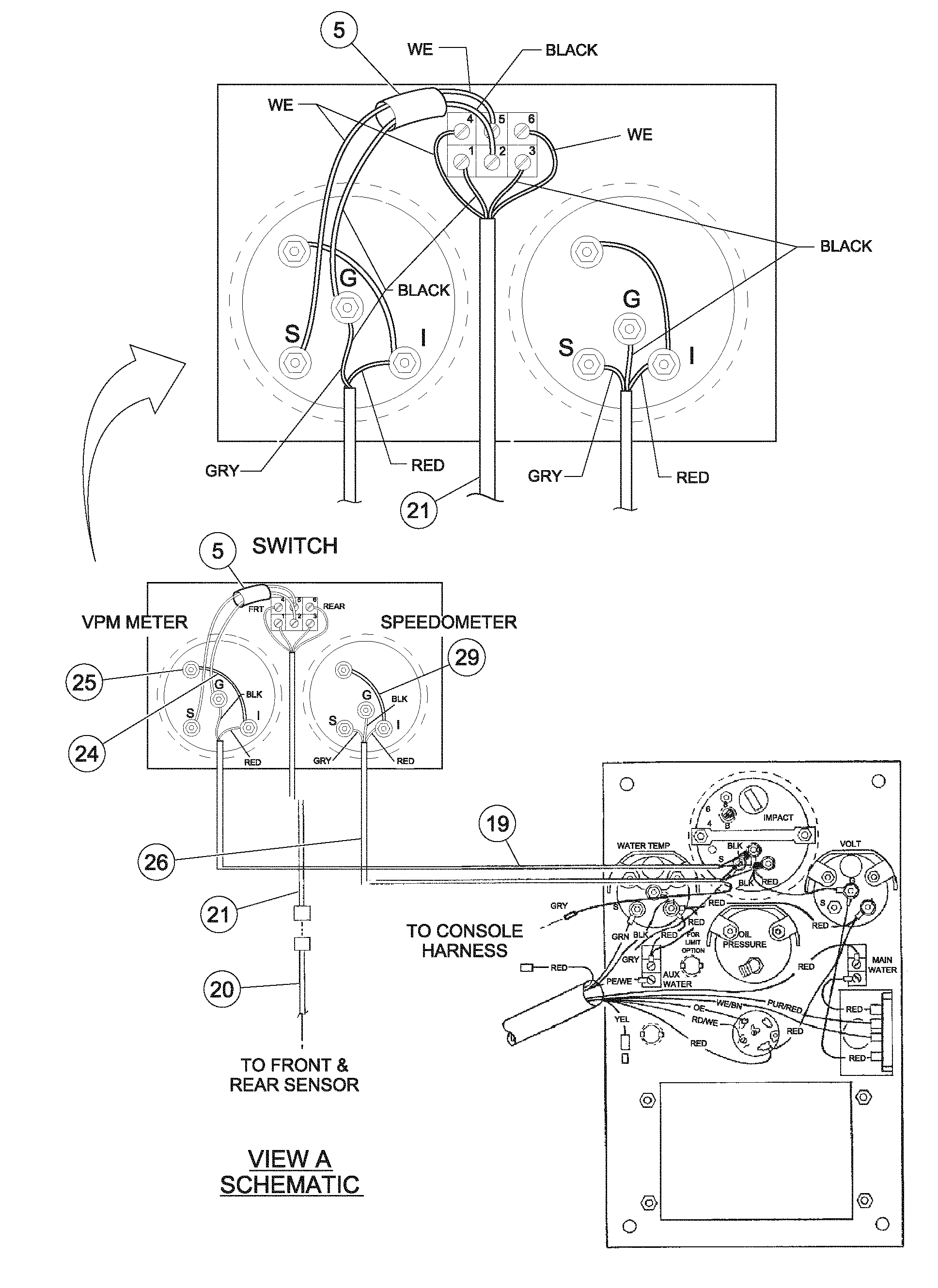 Схема запчастей Volvo DD126HF S/N 53537 - - 77749 Speedometer/vpm Meter Installation 