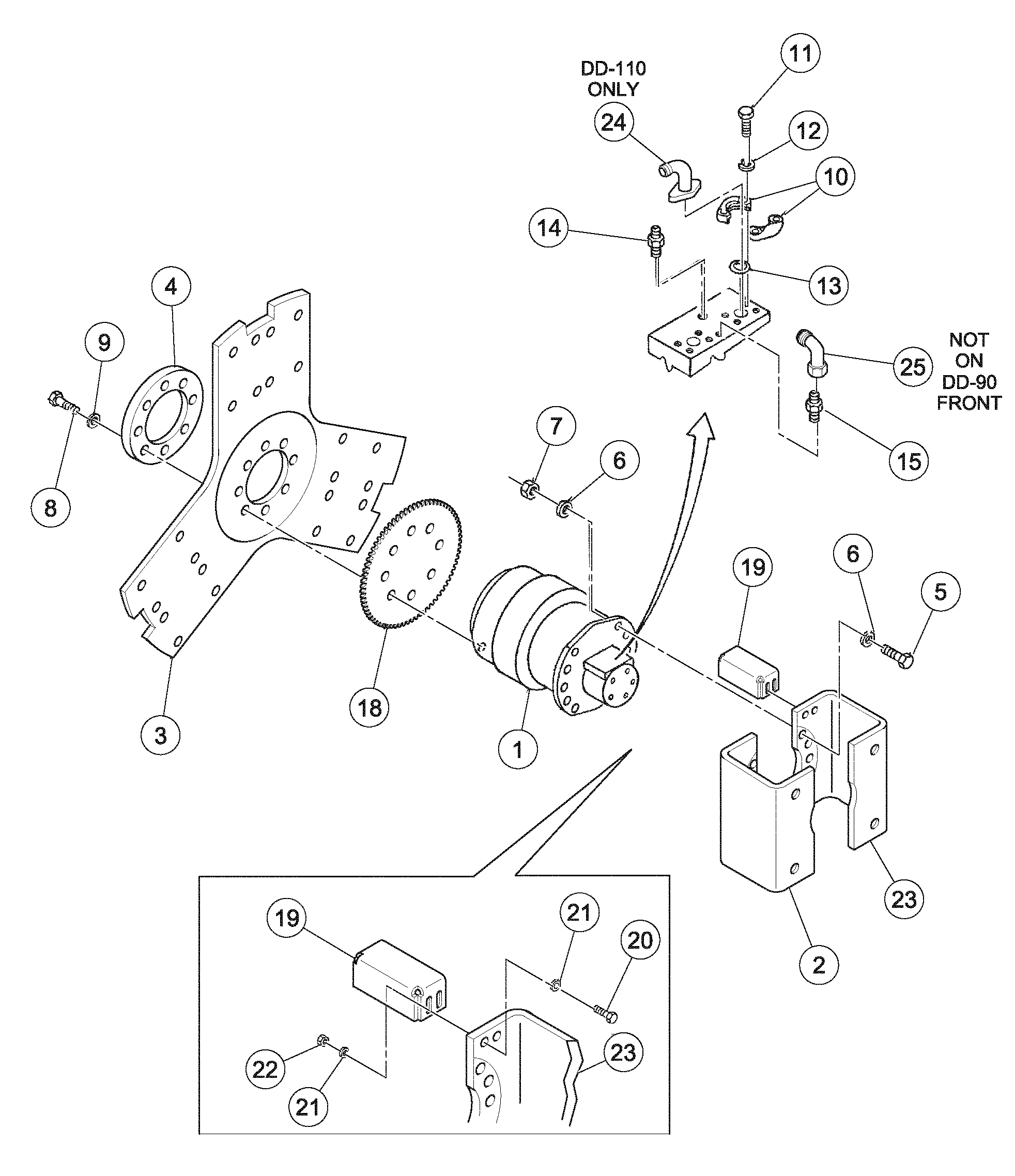 Схема запчастей Volvo DD126HF S/N 53537 - - 88434 Drive Motor 