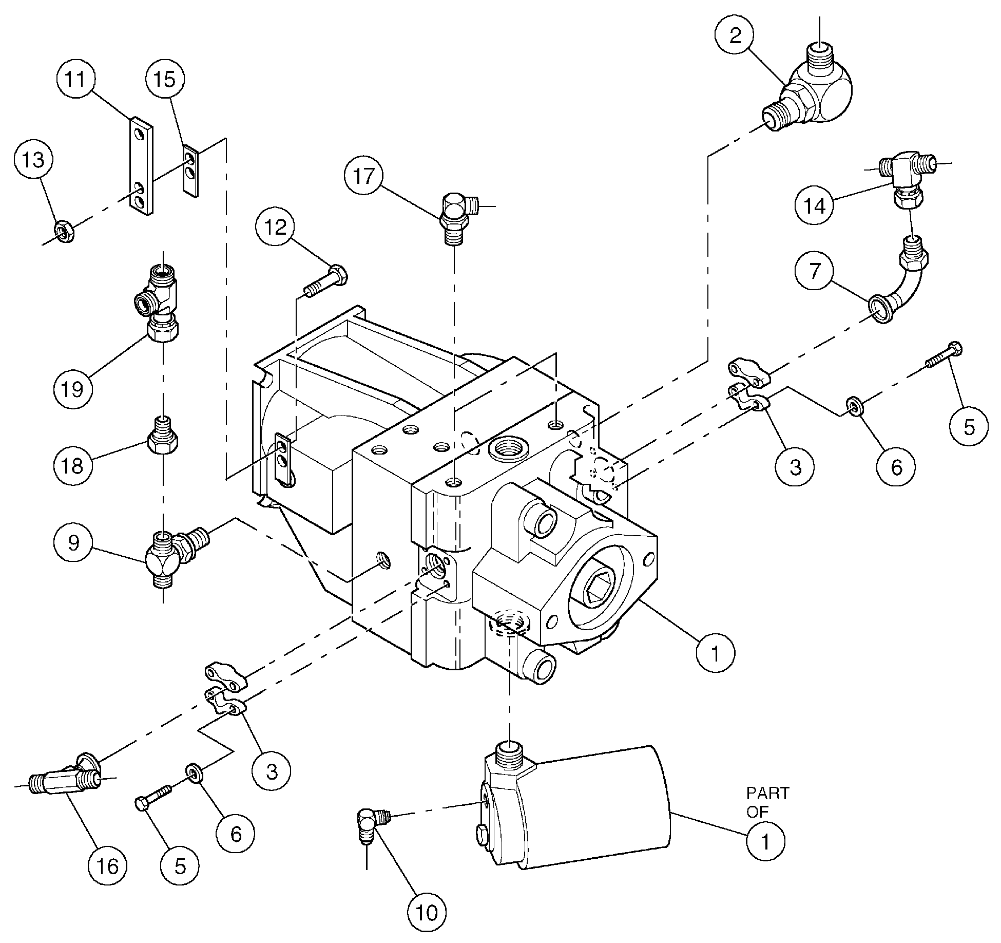 Схема запчастей Volvo DD126HF S/N 53537 - - 78028 Propulsion Pump Assembly 