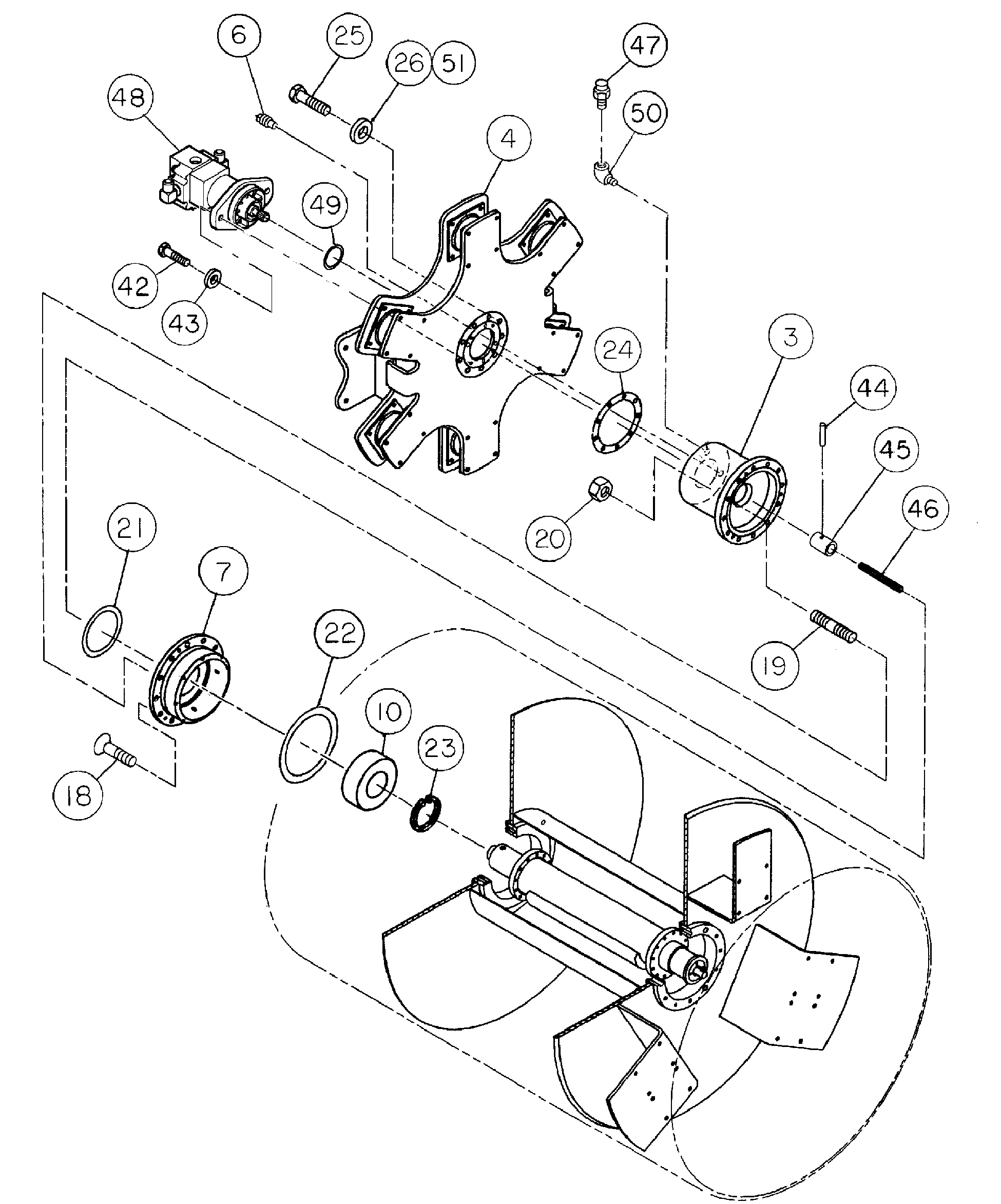 Схема запчастей Volvo DD126HF S/N 53537 - - 88940 Drum Installation 