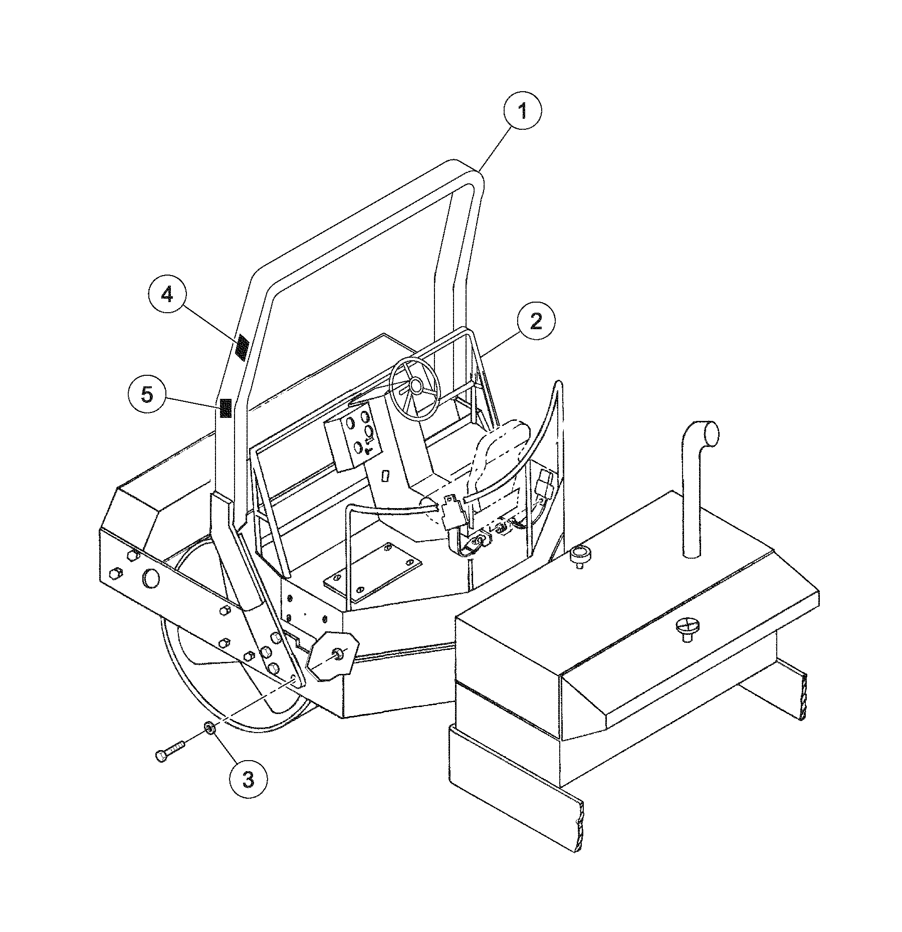 Схема запчастей Volvo DD126HF S/N 53537 - - 84321 Arch ROPS Installation 