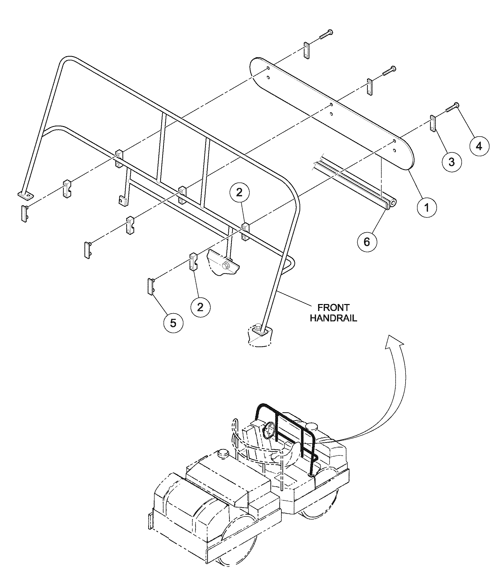 Схема запчастей Volvo DD126HF S/N 53537 - - 86409 Spray Shield Installation 