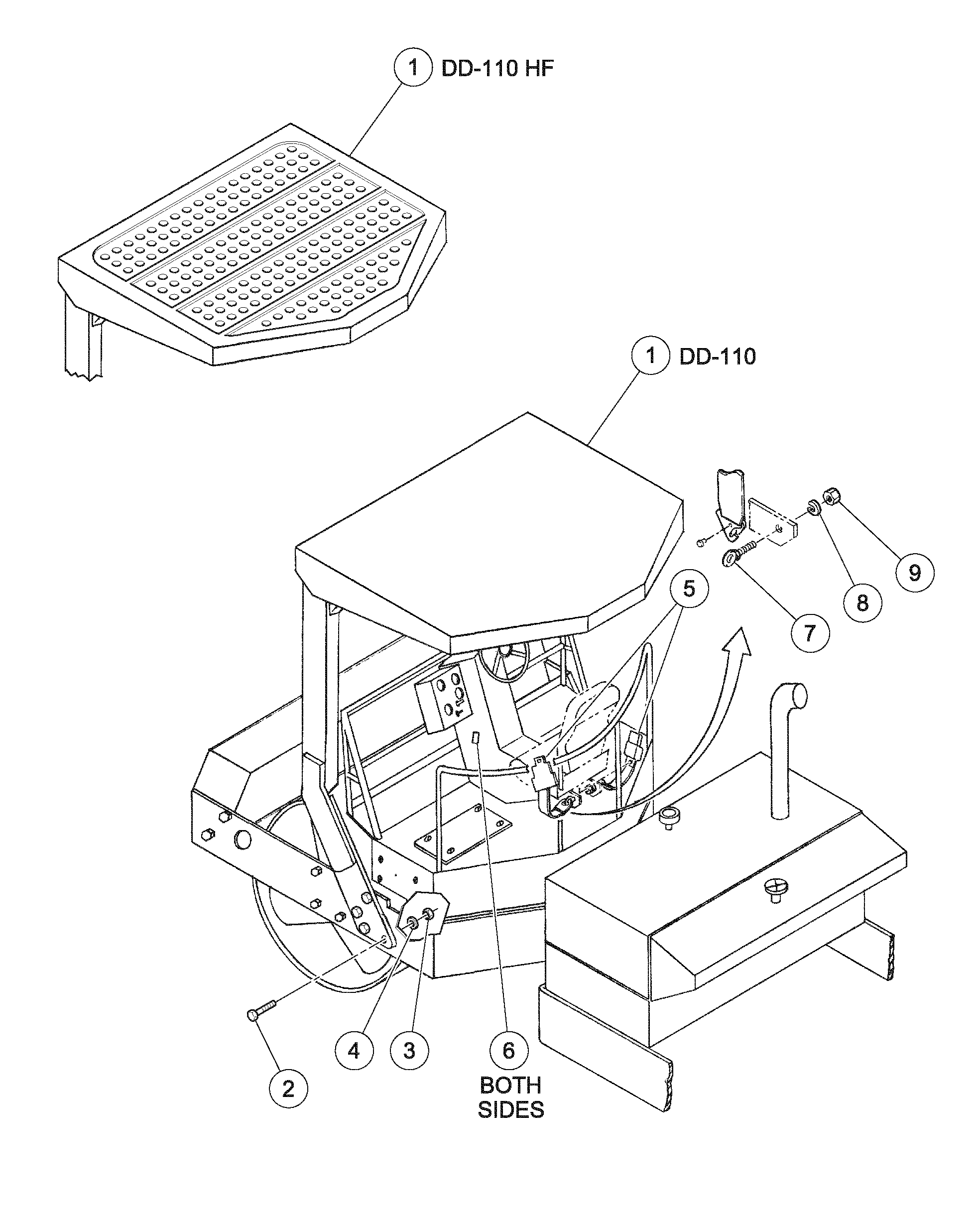 Схема запчастей Volvo DD126HF S/N 53537 - - 97911 ROPS And Seat Belt Installation 