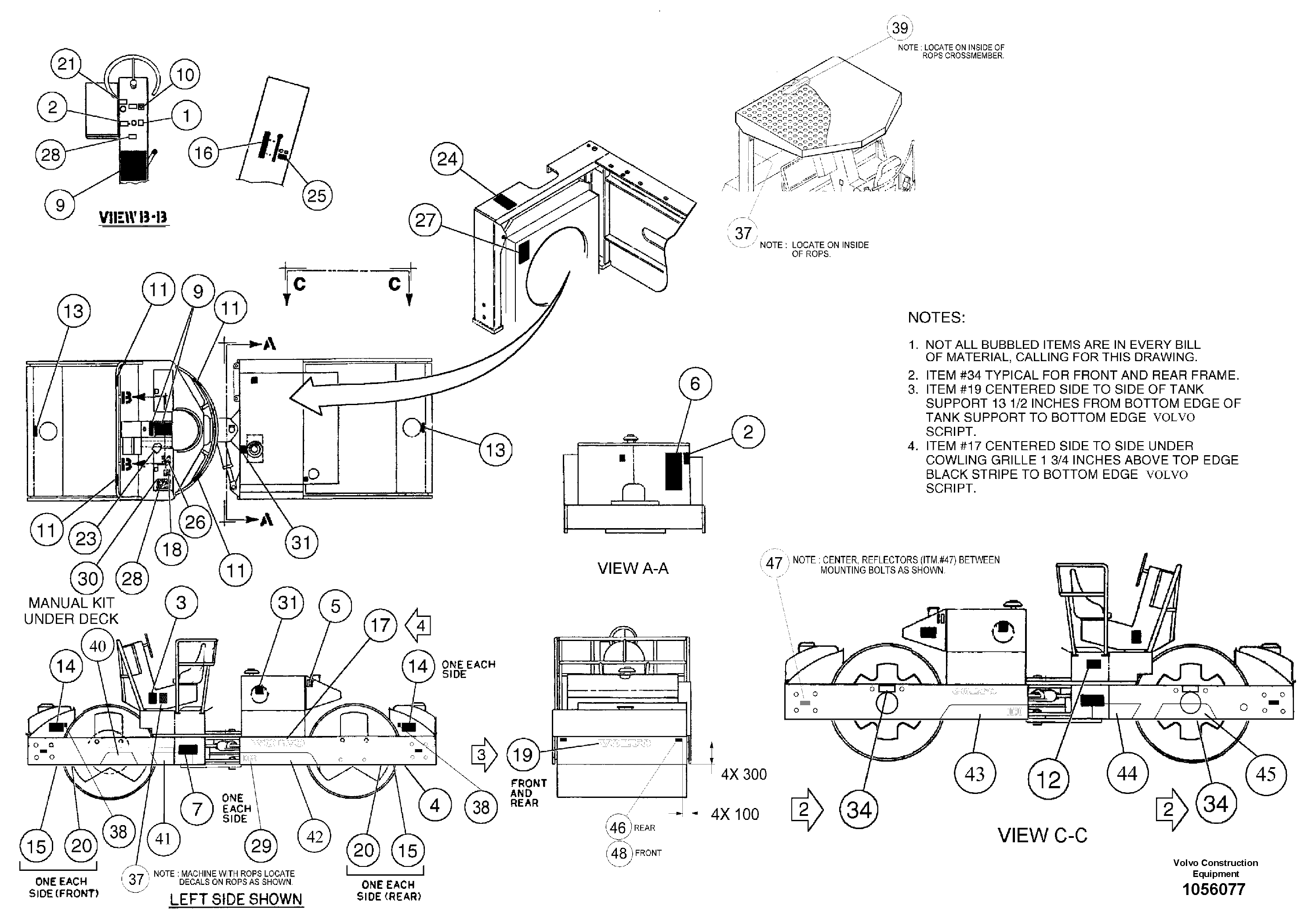 Схема запчастей Volvo DD126HF S/N 53537 - - 84432 Decal Installation 