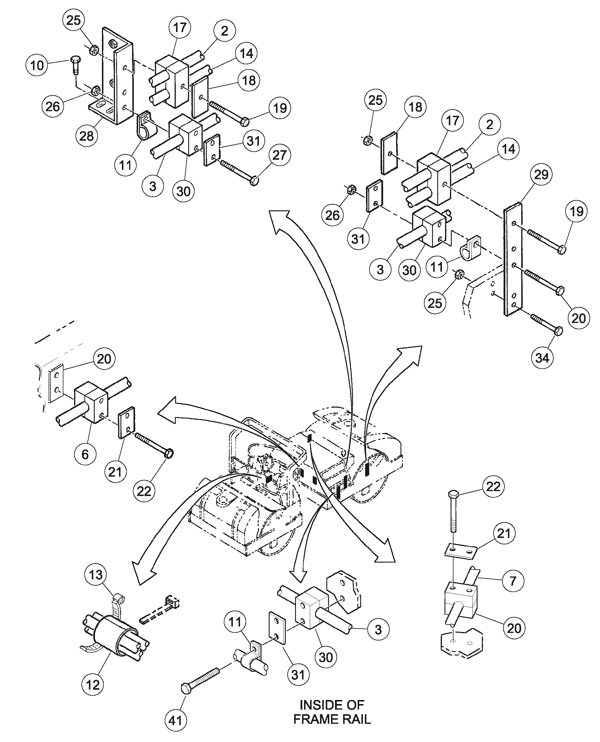 Схема запчастей Volvo DD126HF S/N 53537 - - 87272 Traction Hoses Installation 