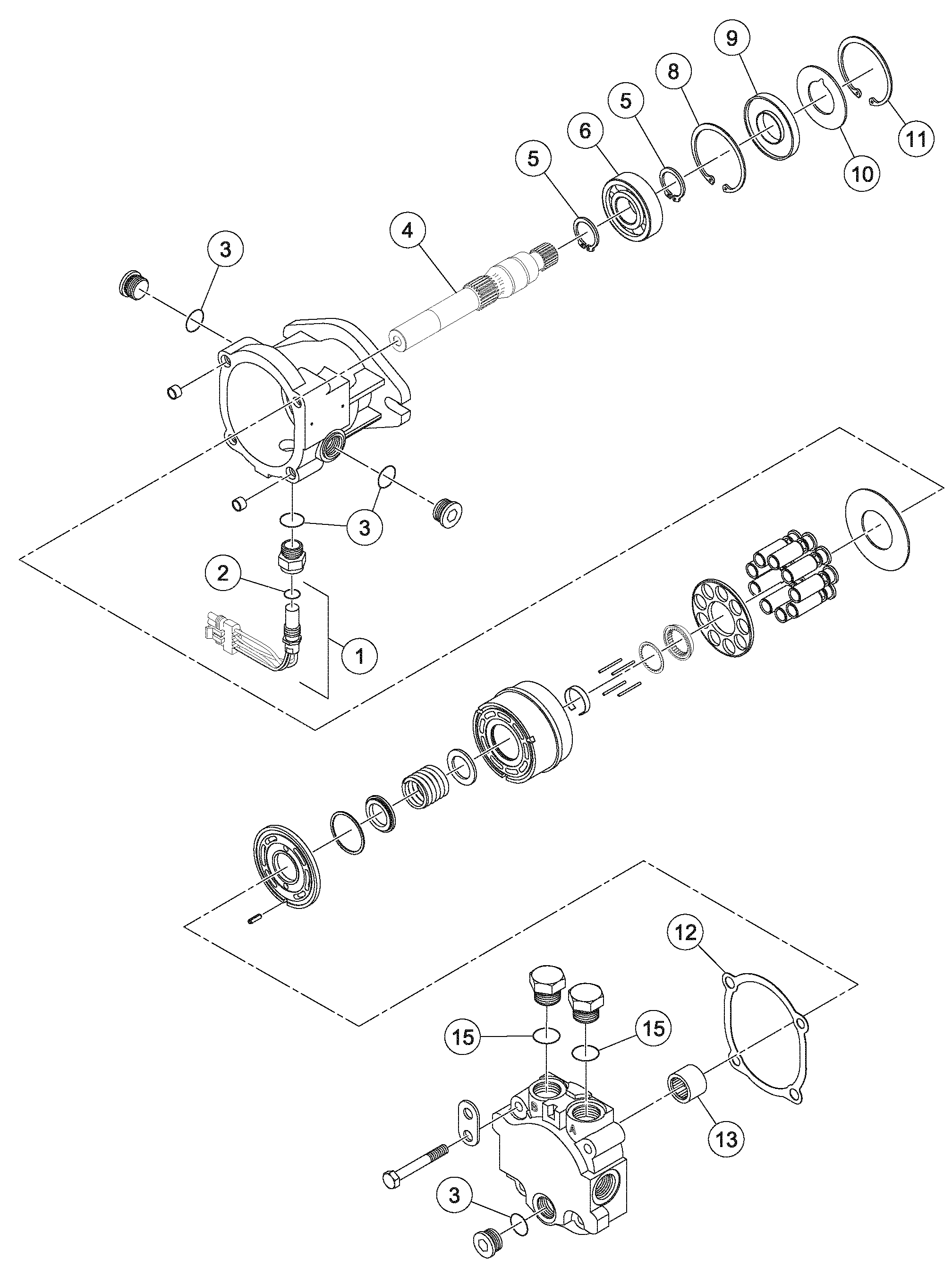 Схема запчастей Volvo DD126HF S/N 53537 - - 85911 Vibration Motor 