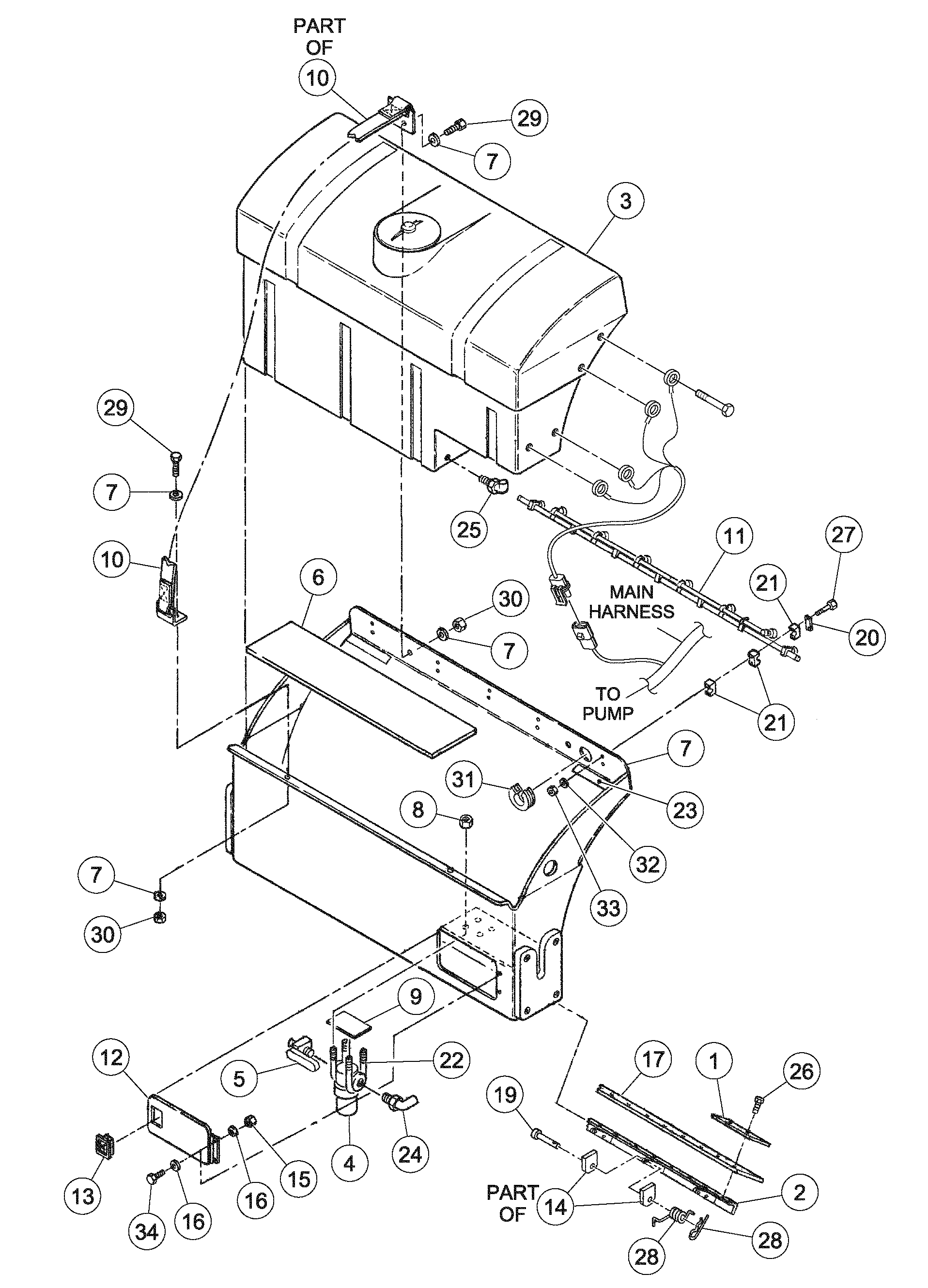 Схема запчастей Volvo DD126HF S/N 53537 - - 83116 Water Tank Assembly 