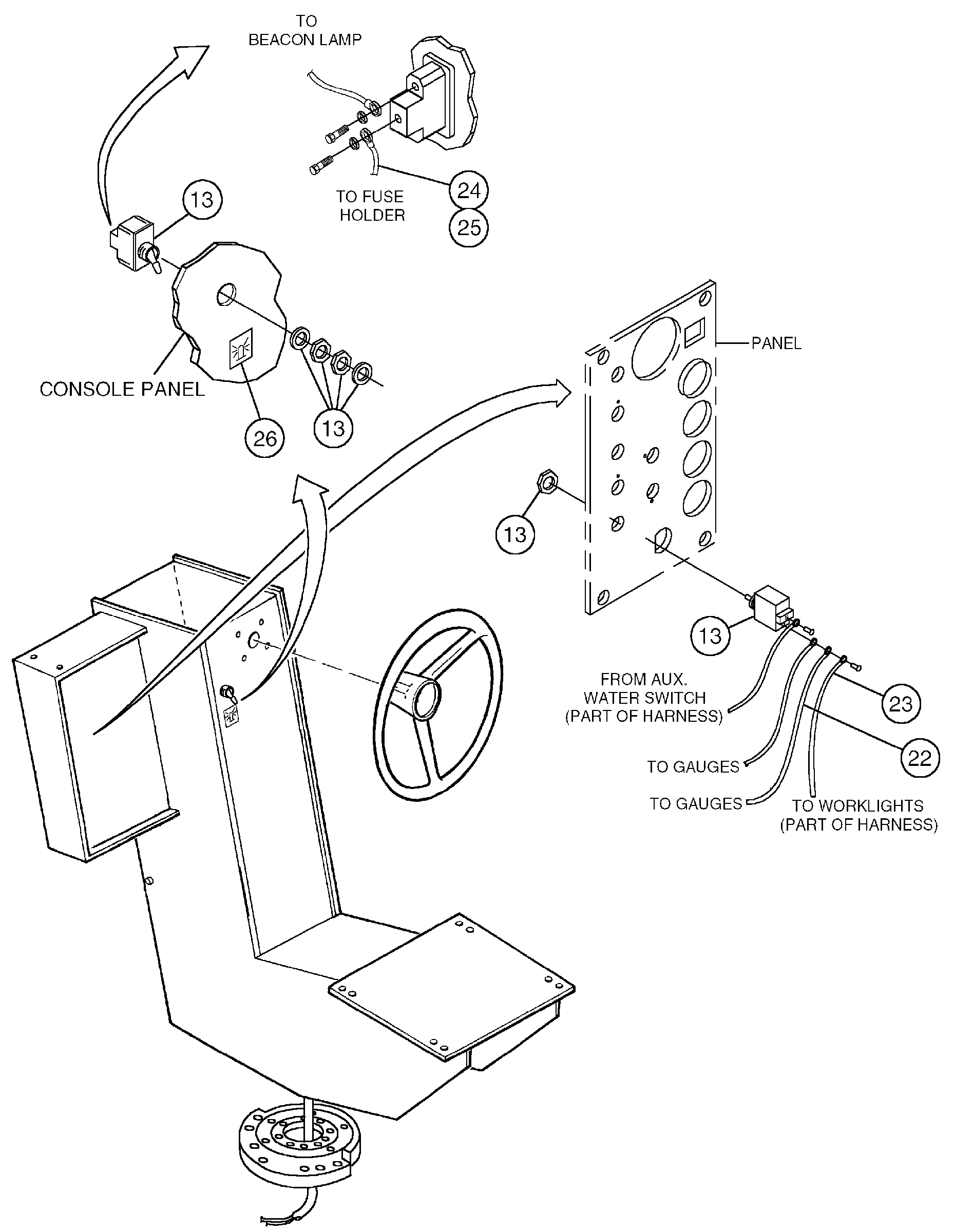 Схема запчастей Volvo DD136HF S/N 53593 - - 85355 Rotating Beacon Installation 