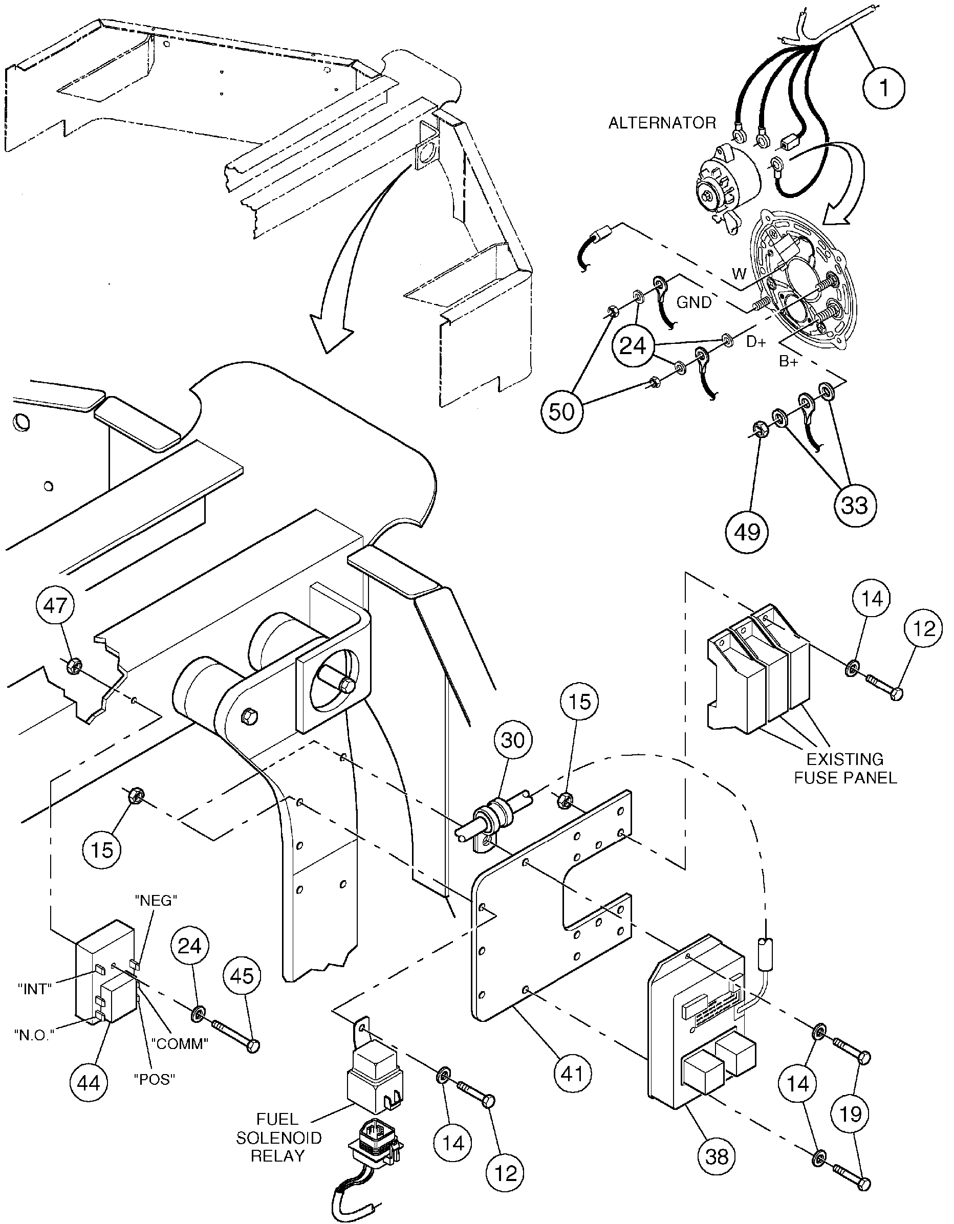 Схема запчастей Volvo DD136HF S/N 53593 - - 86443 Main Cable Harness Installation 
