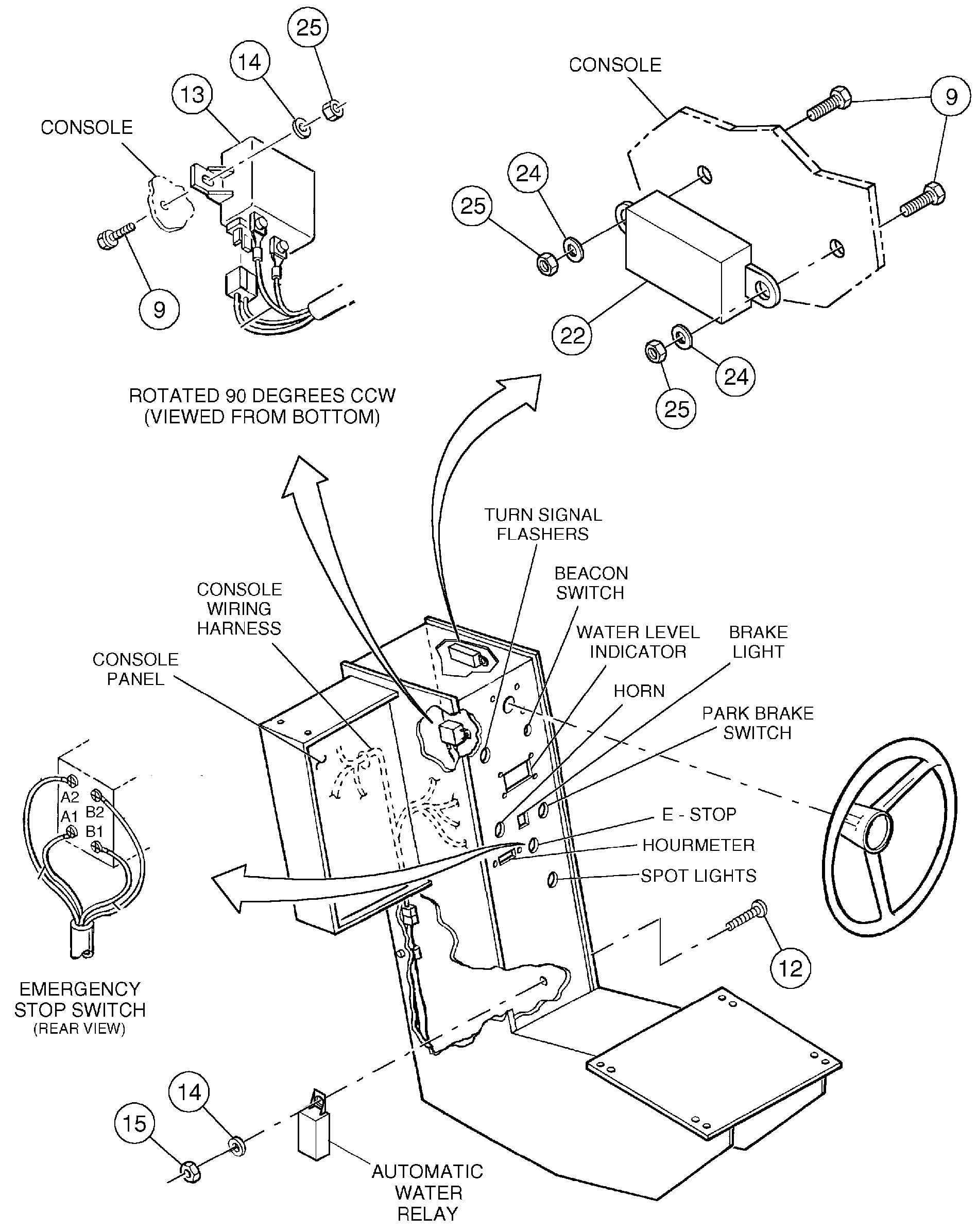 Схема запчастей Volvo DD136HF S/N 53593 - - 88863 Cable harnesses, instrument panel 