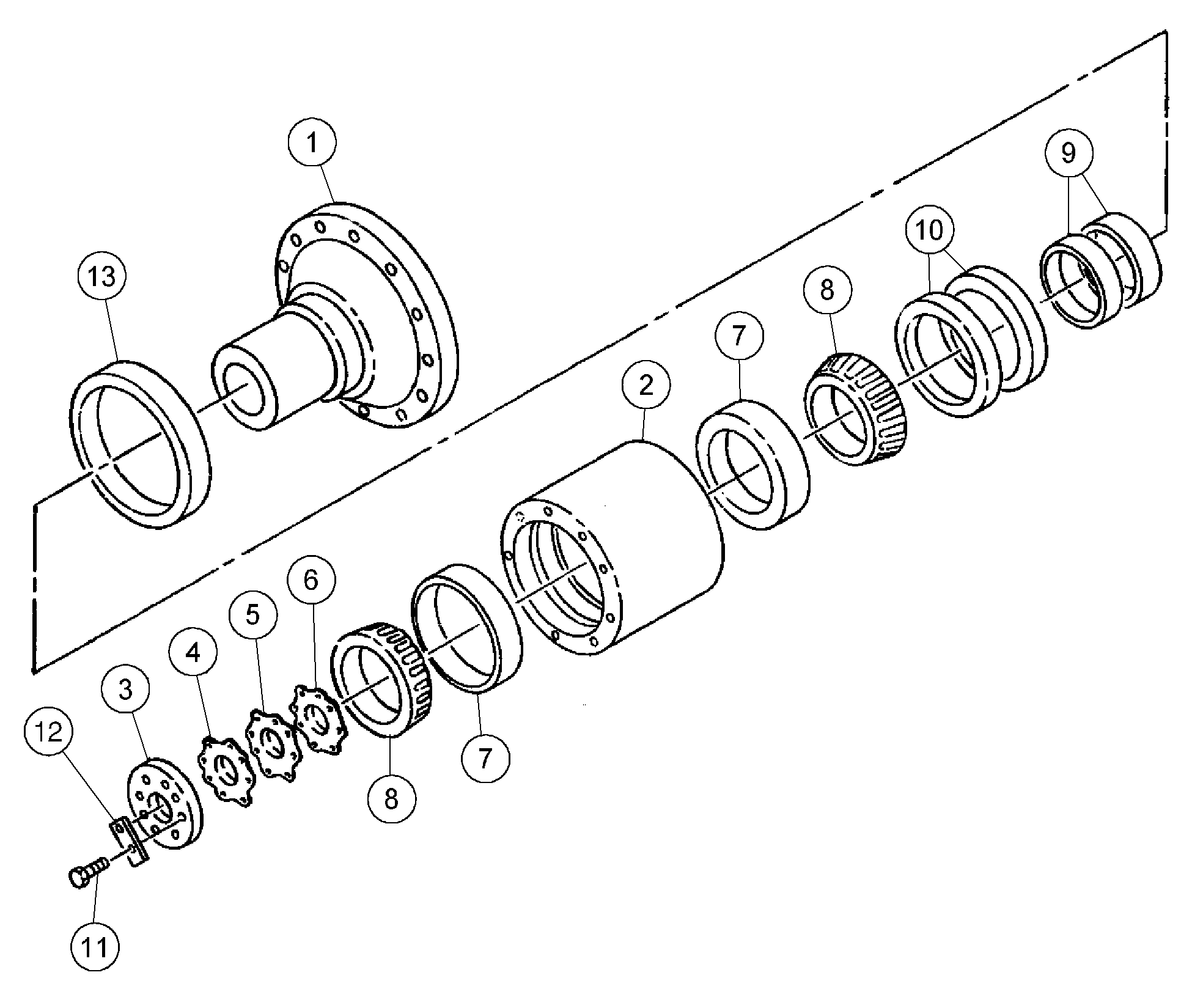 Схема запчастей Volvo DD136HF S/N 53593 - - 86344 Carrier And Spindle Assembly 