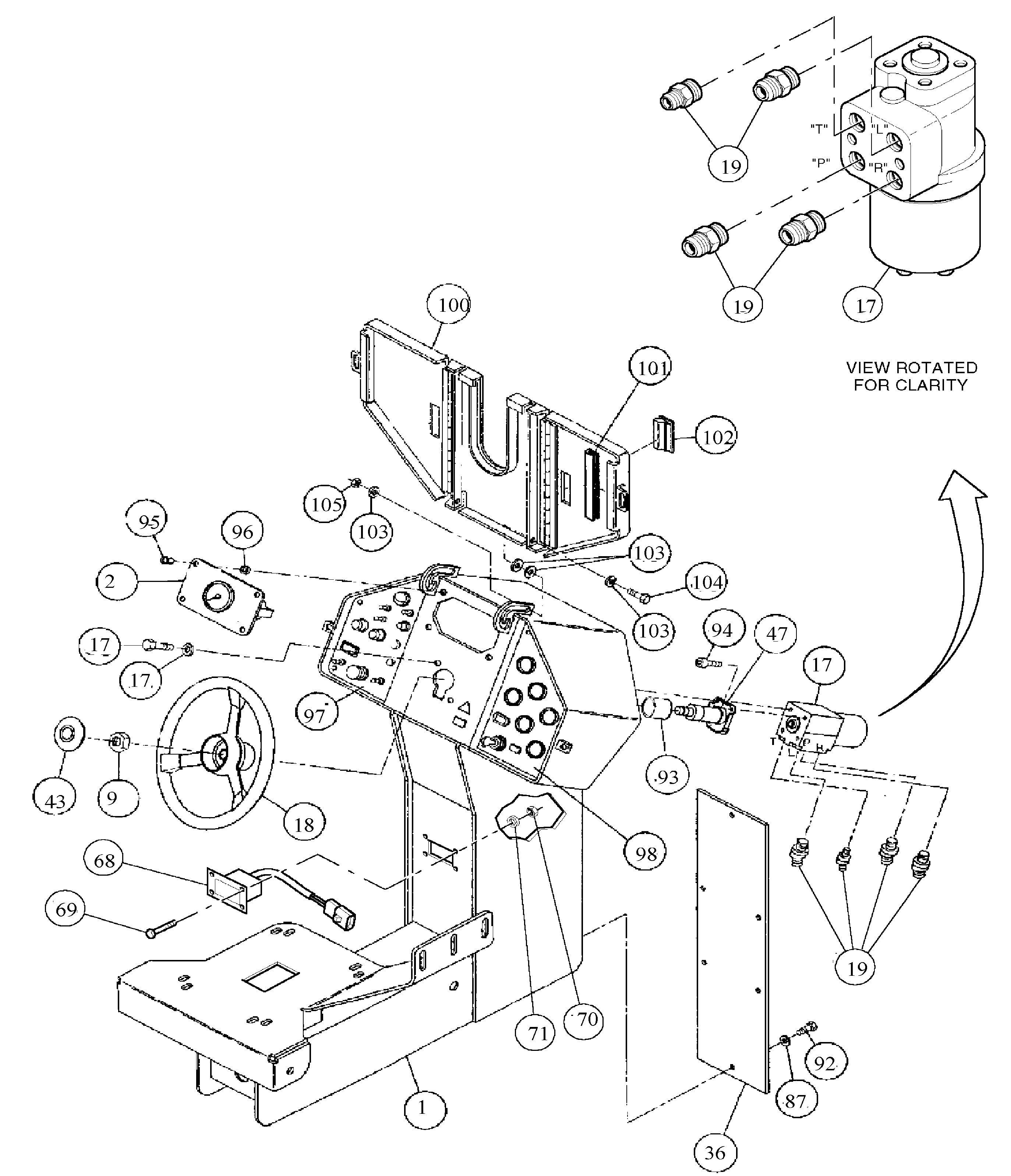 Схема запчастей Volvo DD136HF S/N 53593 - - 87086 Console Installation 