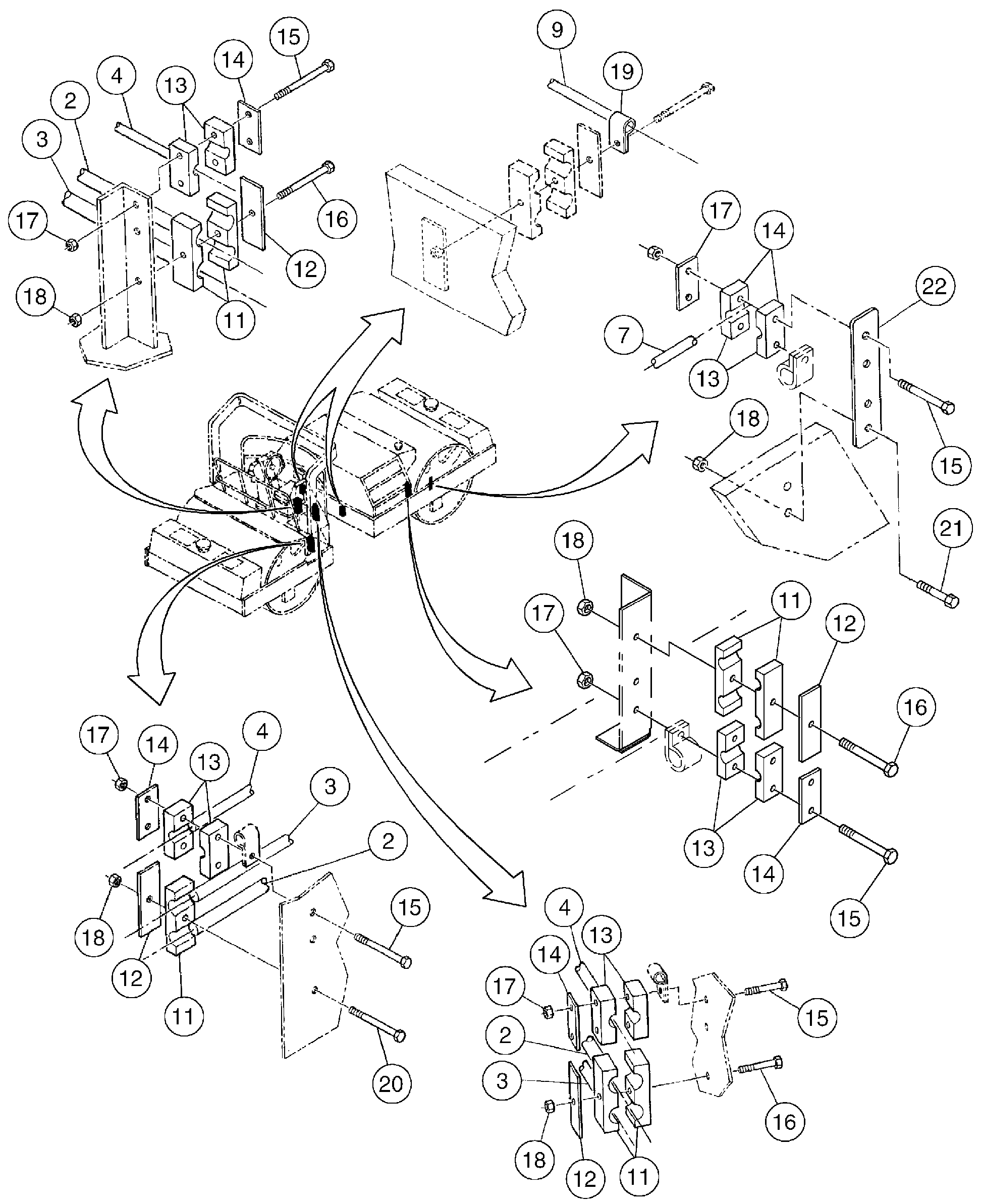 Схема запчастей Volvo DD136HF S/N 53593 - - 85696 Propulsion Hose Installation 