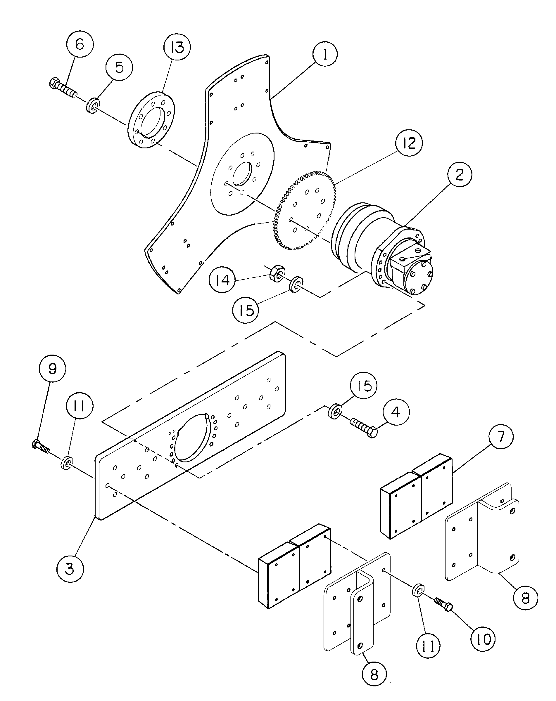 Схема запчастей Volvo DD146HF S/N 53539 - - 104999 Carrier Plate Assembly 