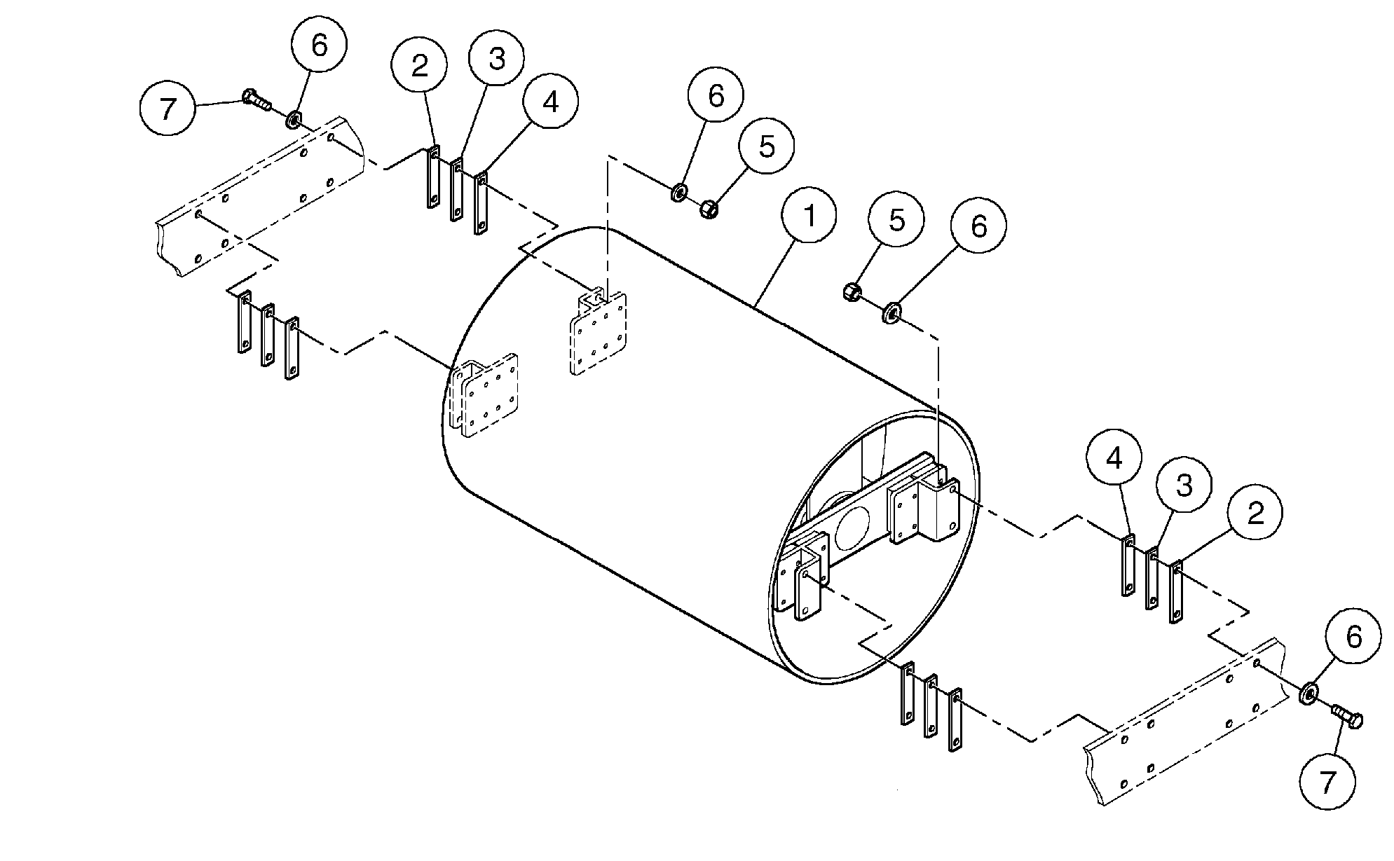 Схема запчастей Volvo DD146HF S/N 53539 - - 85659 Drum Installation 