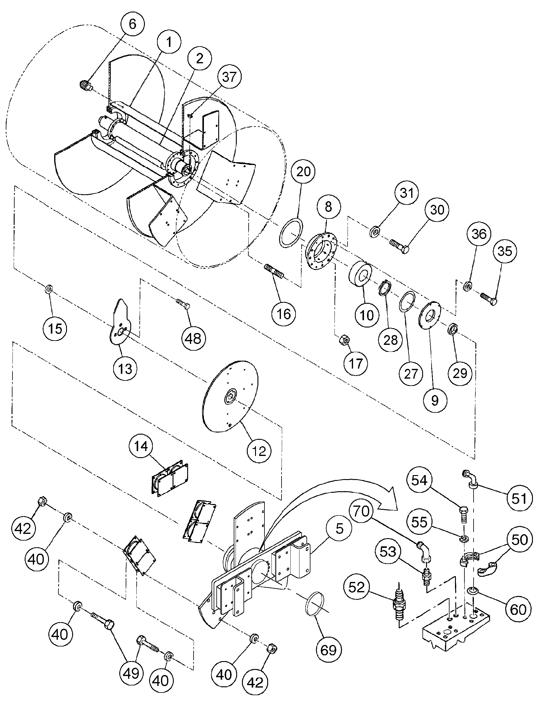 Схема запчастей Volvo DD146HF S/N 53539 - - 85677 Drum Assembly 