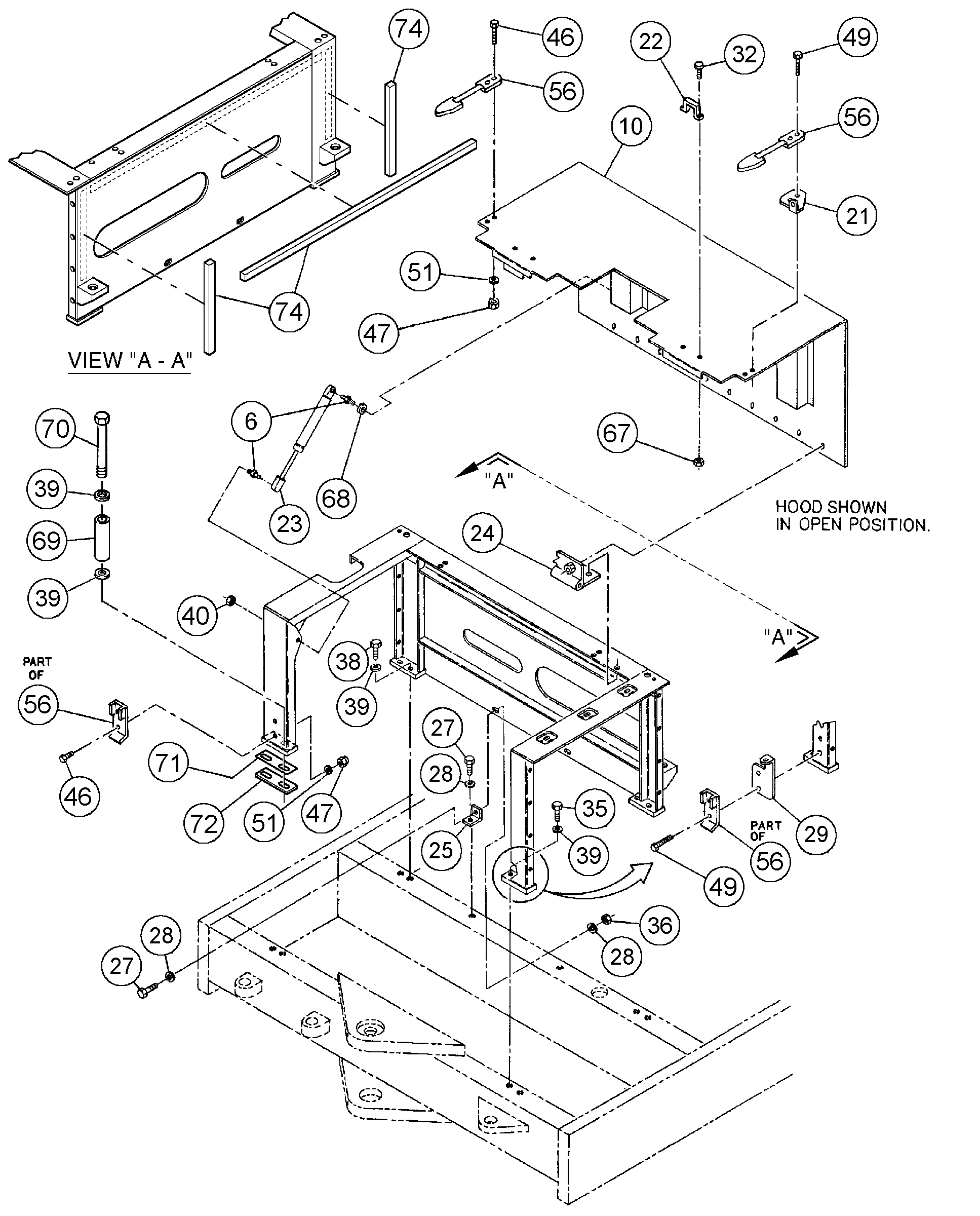 Схема запчастей Volvo DD146HF S/N 53539 - - 85665 Engine Cowling and Hydraulic Tank Installation 