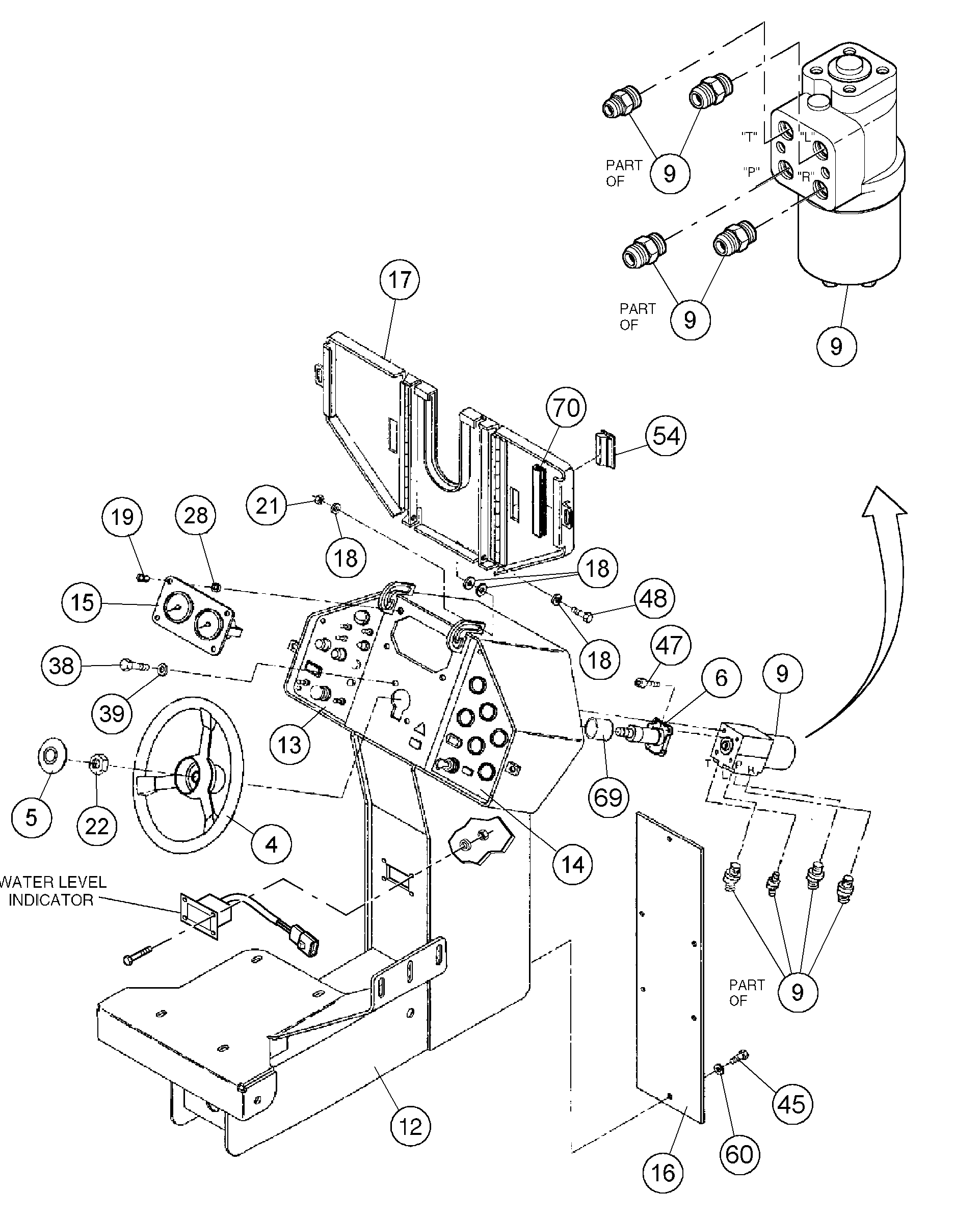 Схема запчастей Volvo DD146HF S/N 53539 - - 88882 Console Installation 