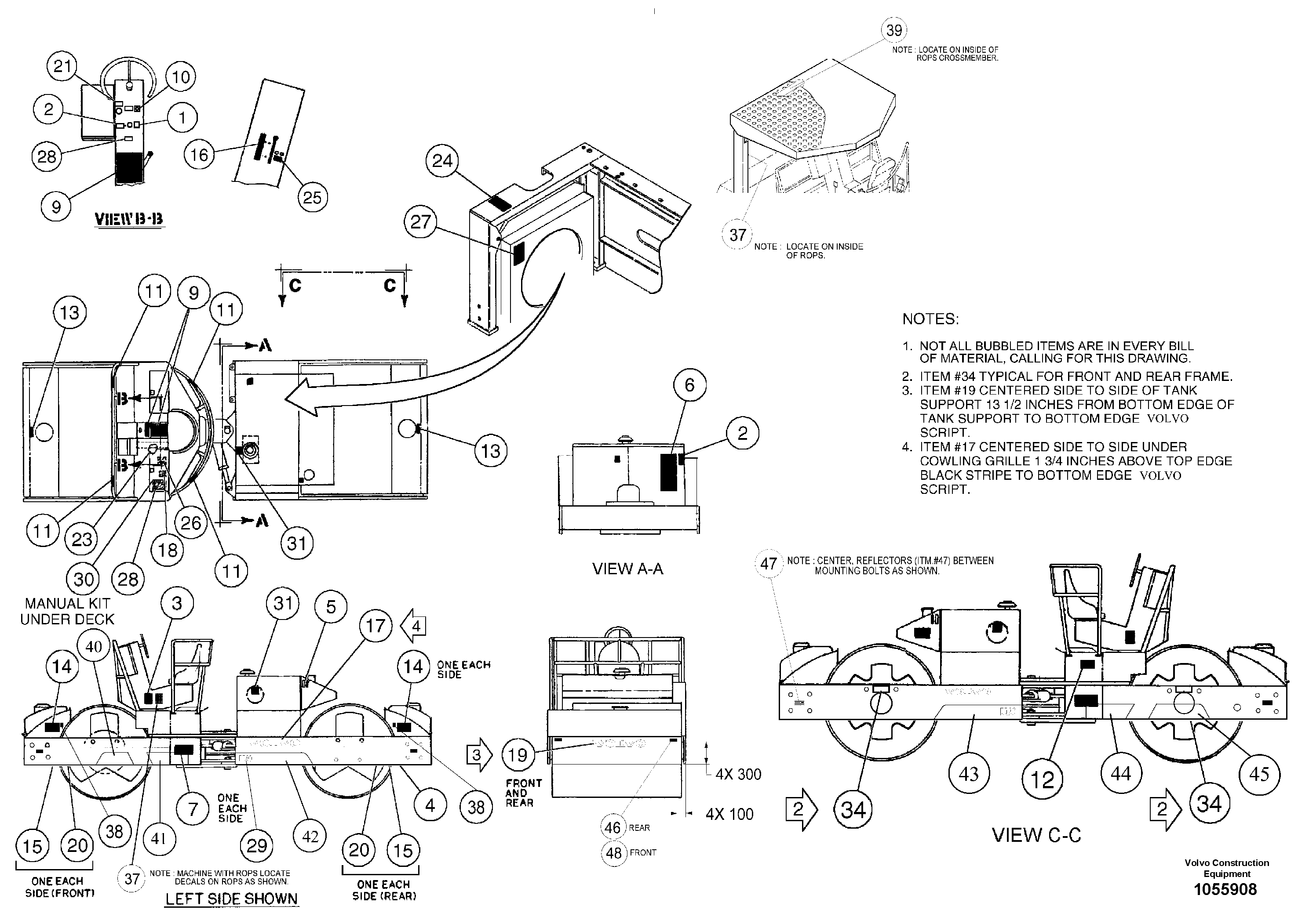 Схема запчастей Volvo DD146HF S/N 53539 - - 90131 Decal Installation 