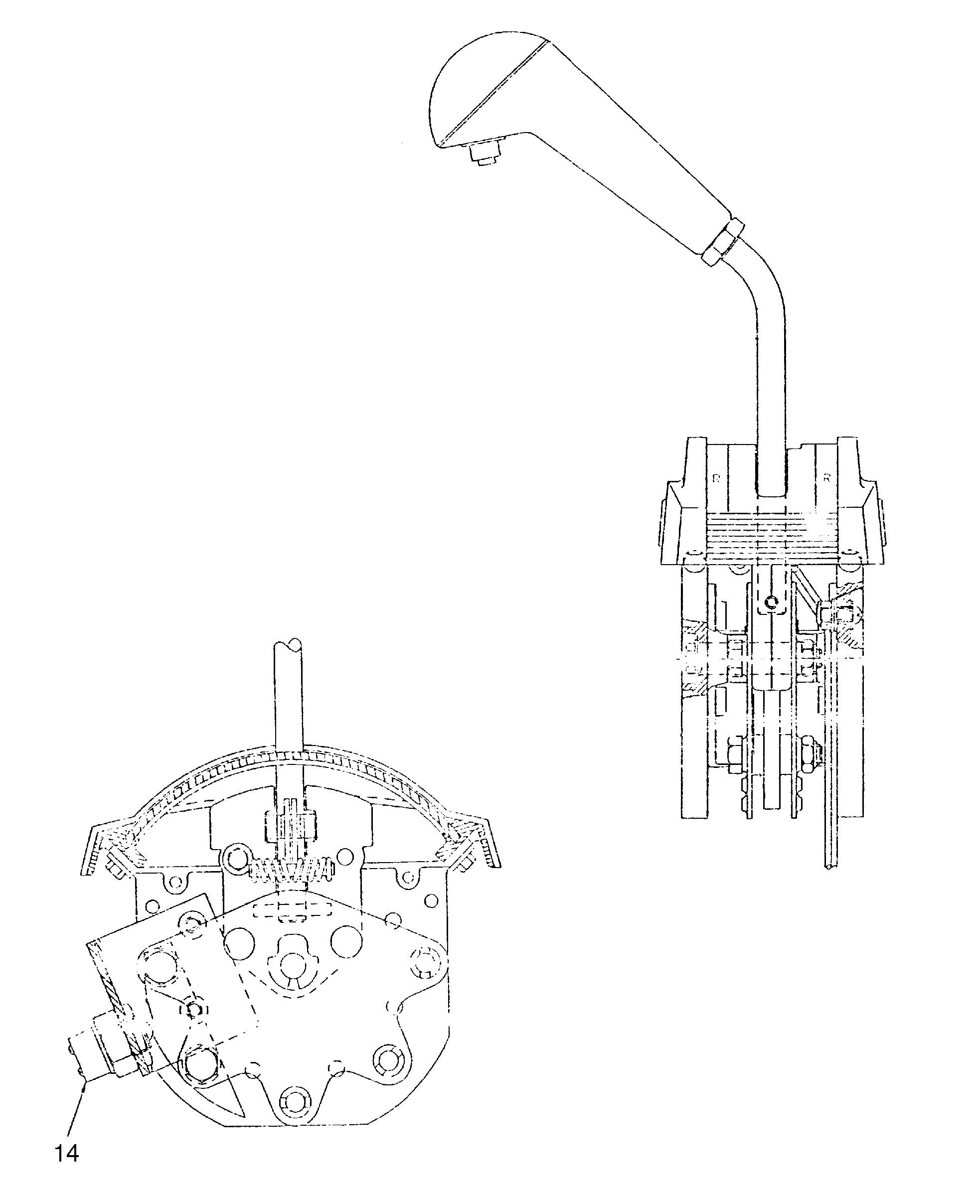 Схема запчастей Volvo DD146HF S/N 53539 - - 88553 Control lever 