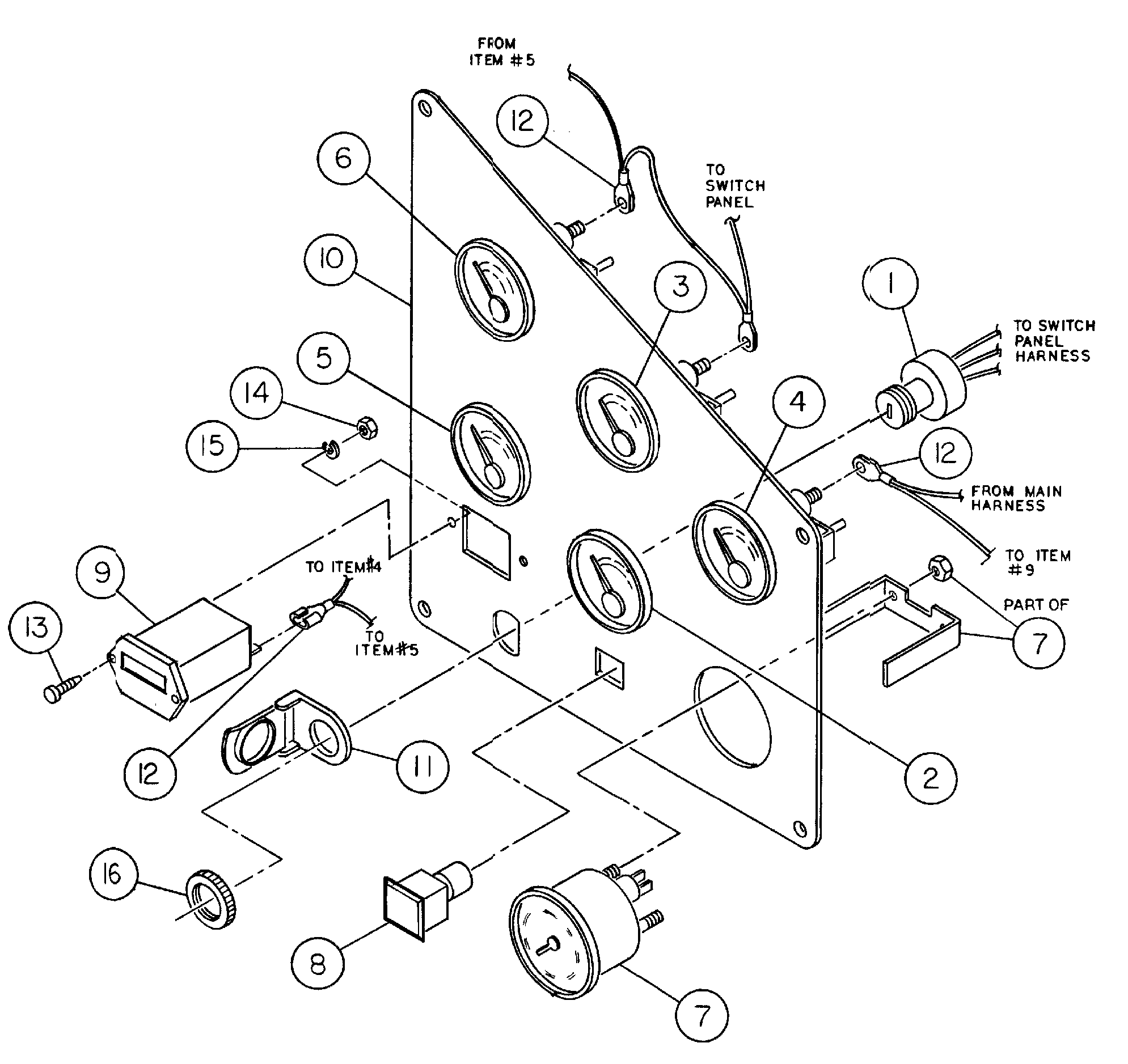 Схема запчастей Volvo DD146HF S/N 53539 - - 90807 Gauge Panel Assembly 