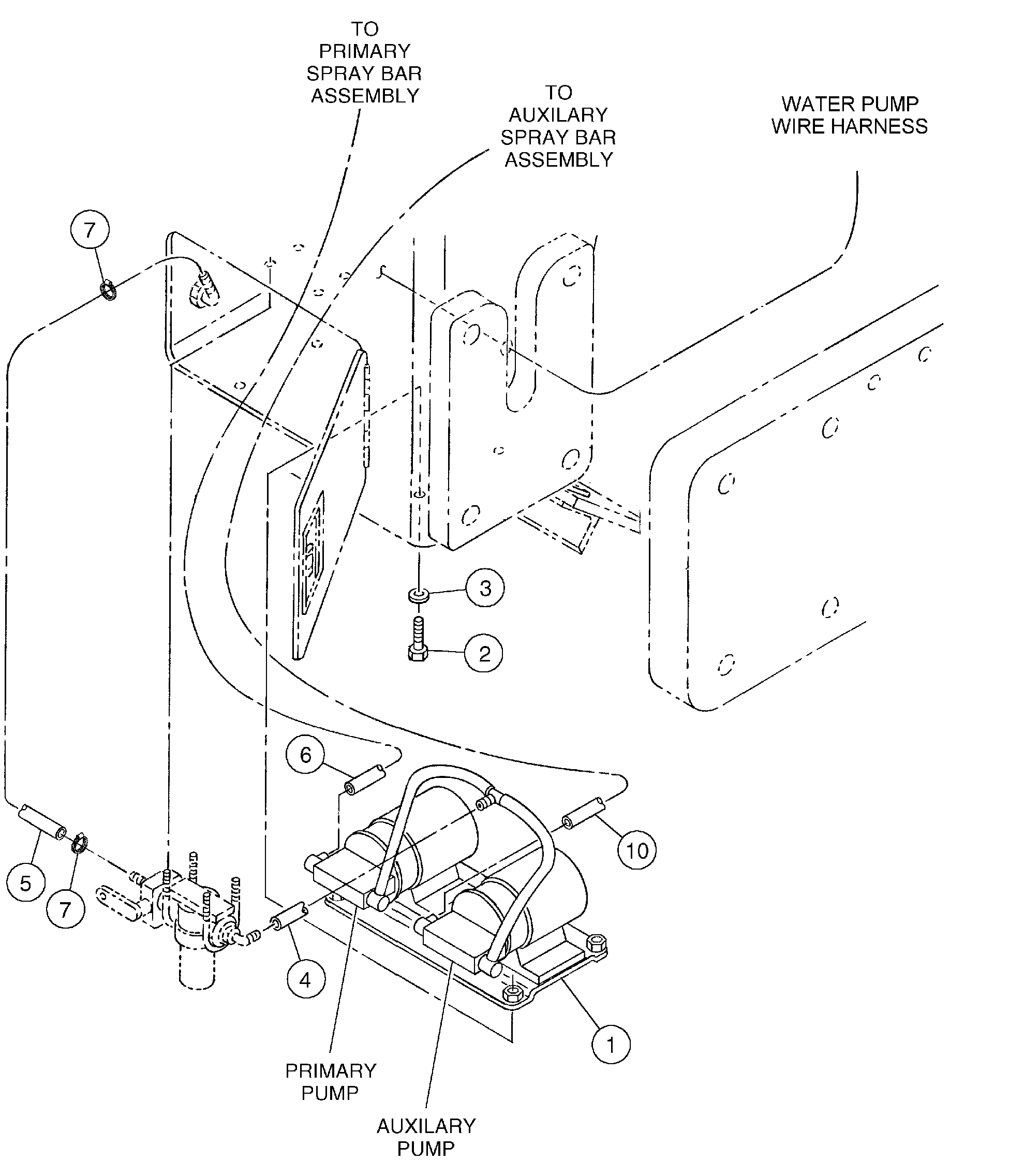 Схема запчастей Volvo DD146HF S/N 53539 - - 88889 Water Hoses Installation 