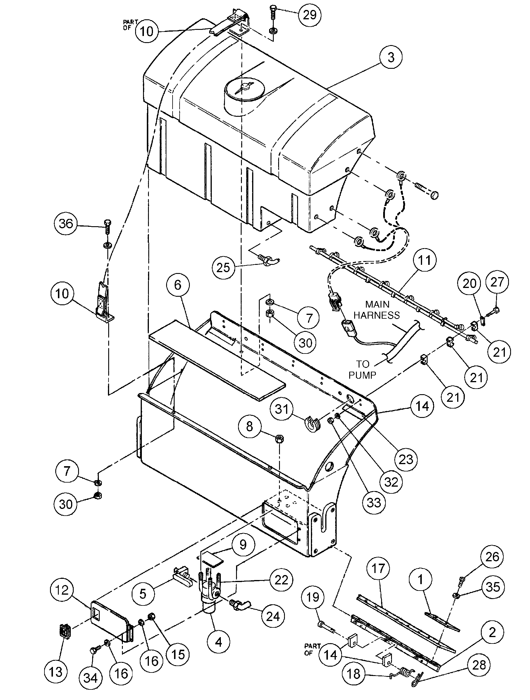 Схема запчастей Volvo DD146HF S/N 53539 - - 99718 Water Tank Assembly 