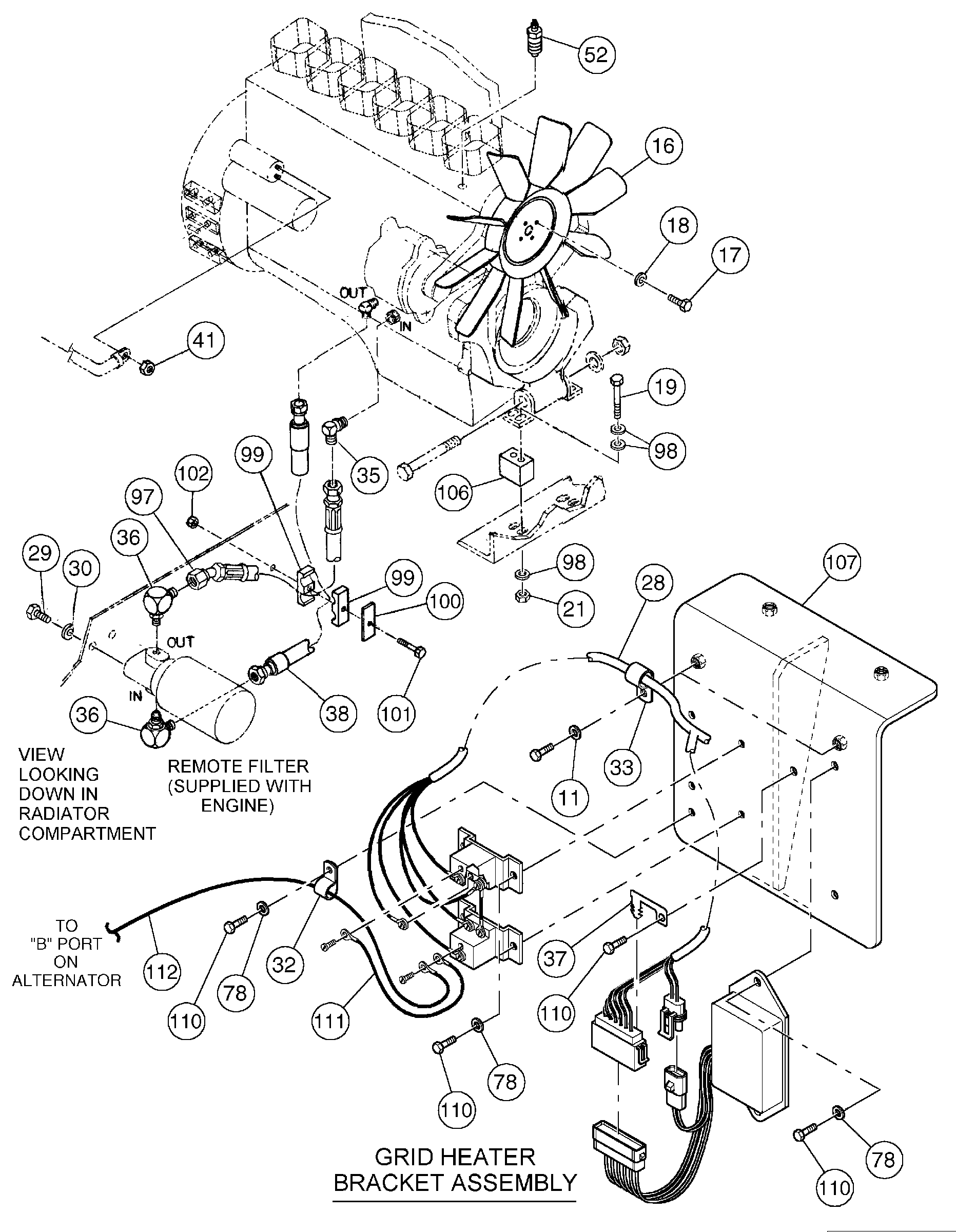Схема запчастей Volvo DD146HF S/N 53539 - - 91084 Engine Installation 