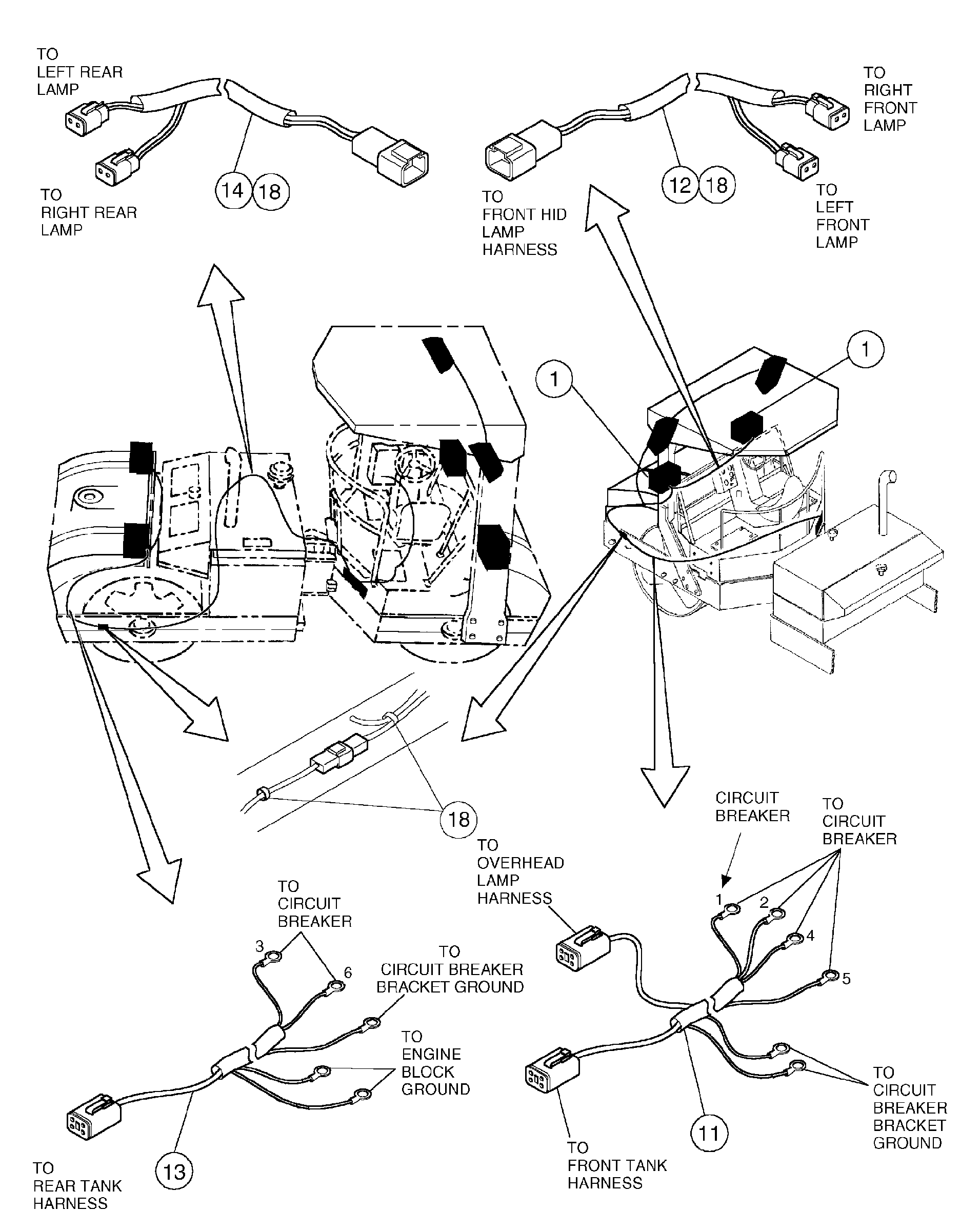 Схема запчастей Volvo DD146HF S/N 53539 - - 86771 HID Light installation 