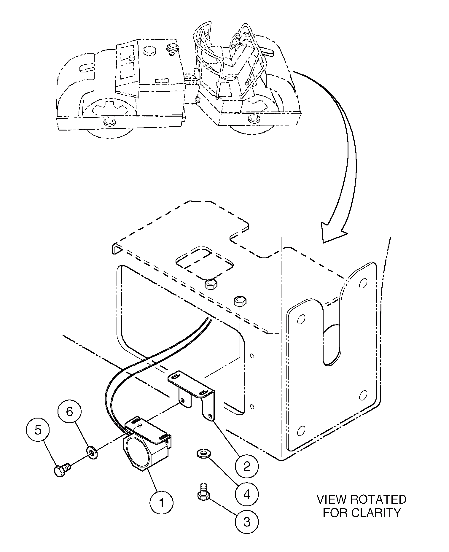 Схема запчастей Volvo DD146HF S/N 53539 - - 88334 Back-up Alarm Installation 