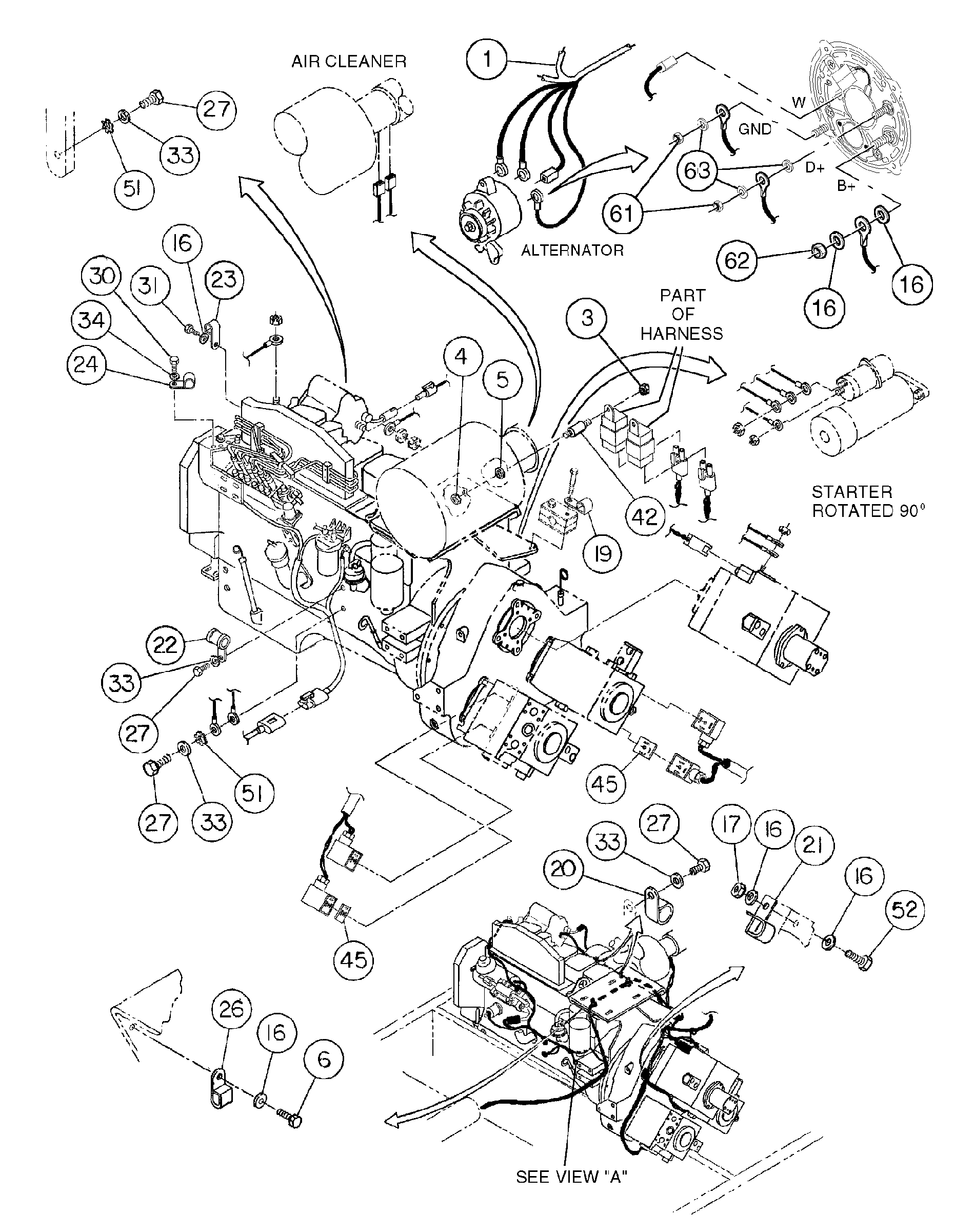 Схема запчастей Volvo DD146HF S/N 53539 - - 100404 Main Cable Harness Installation 