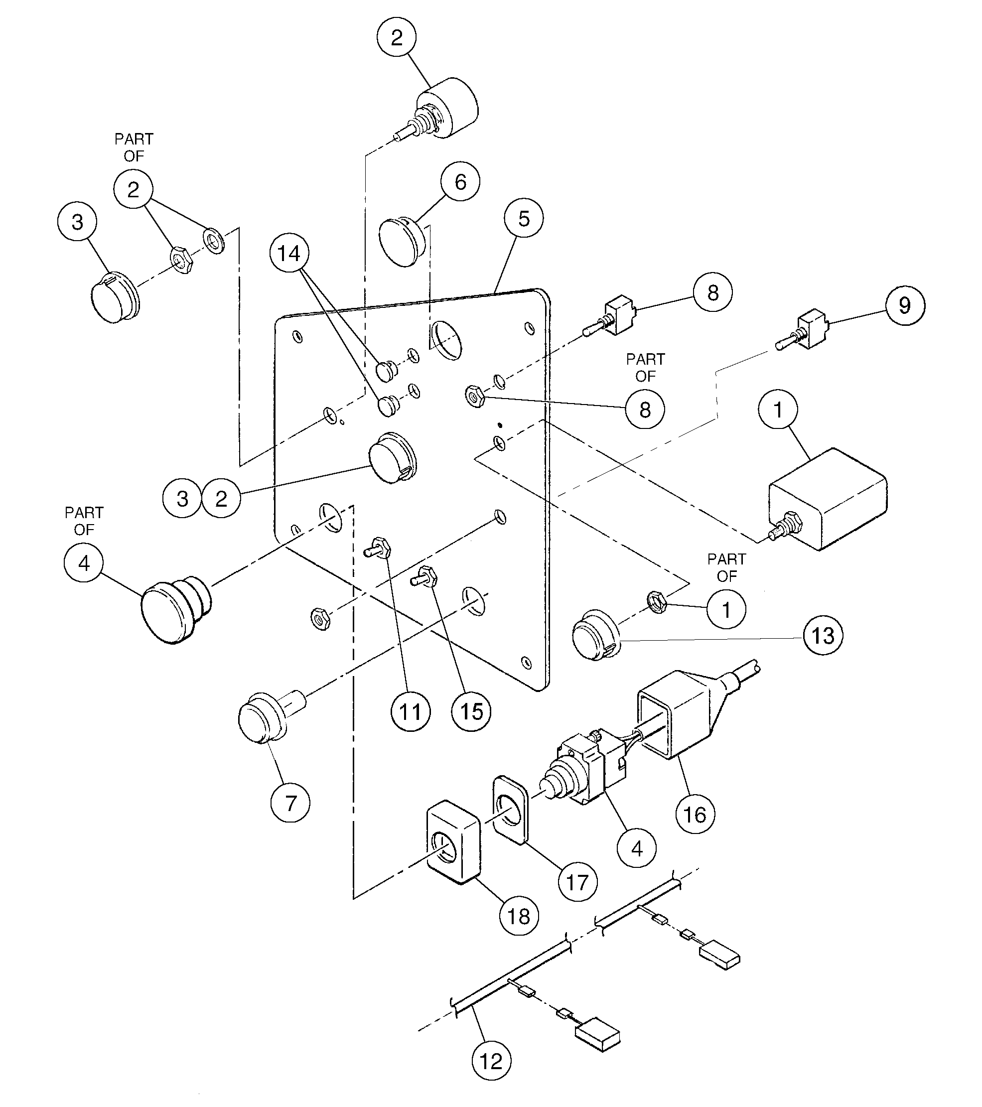 Схема запчастей Volvo DD146HF S/N 53539 - - 81503 Switch panel 