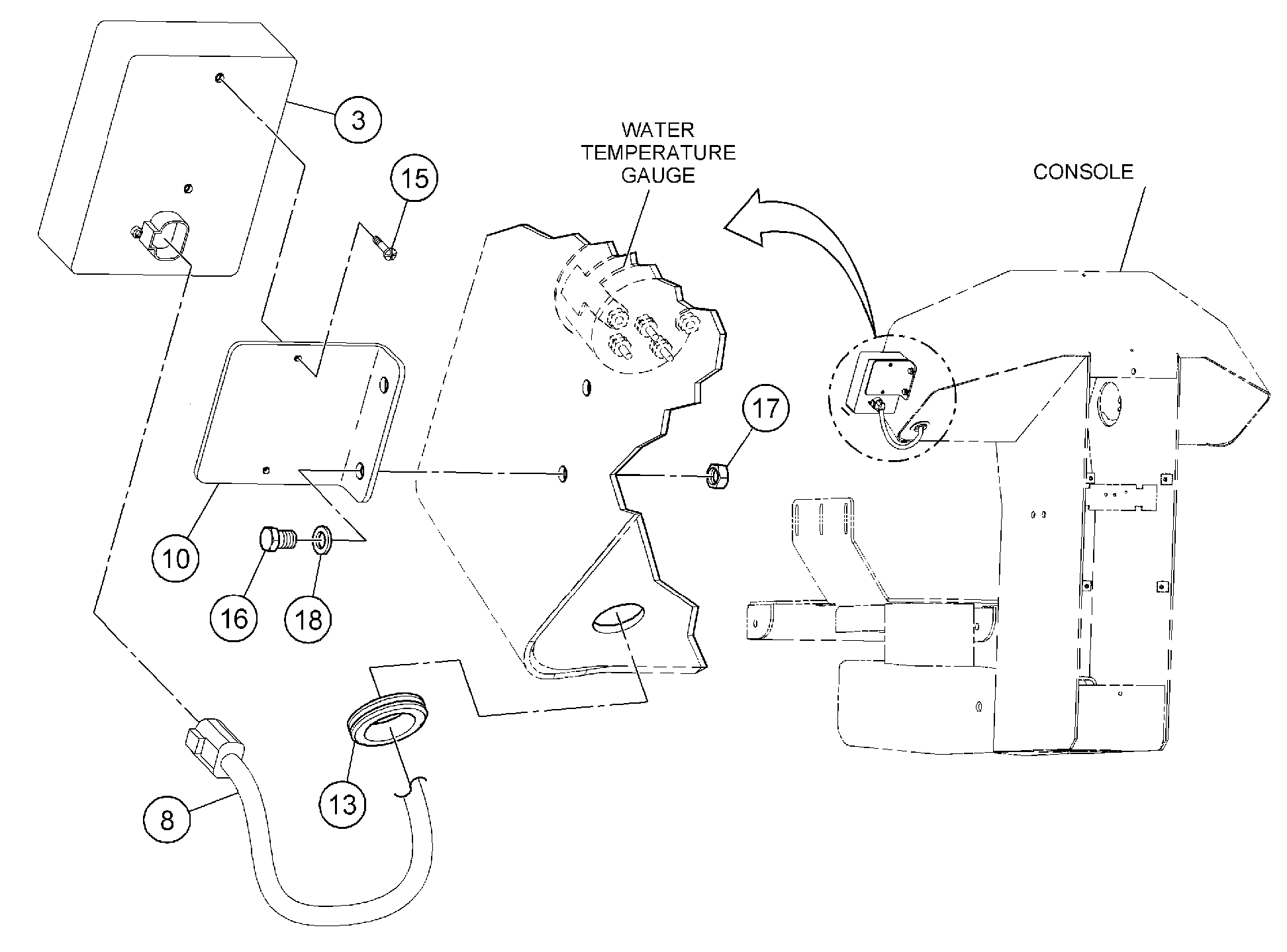 Схема запчастей Volvo DD146HF S/N 53539 - - 88859 Material Temperature Sensor Installation 