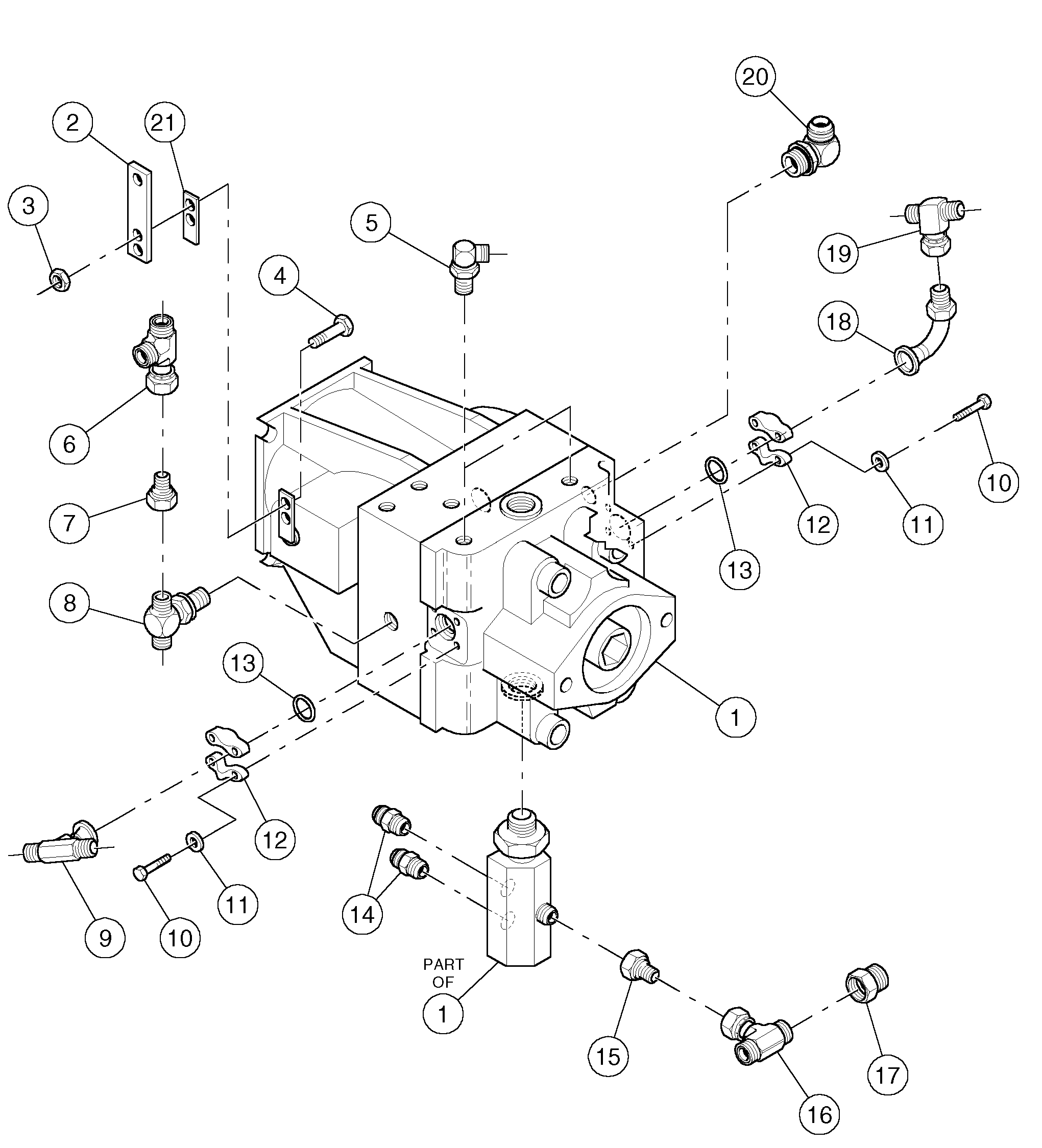 Схема запчастей Volvo DD146HF S/N 53539 - - 88335 Propulsion Pump Assembly 